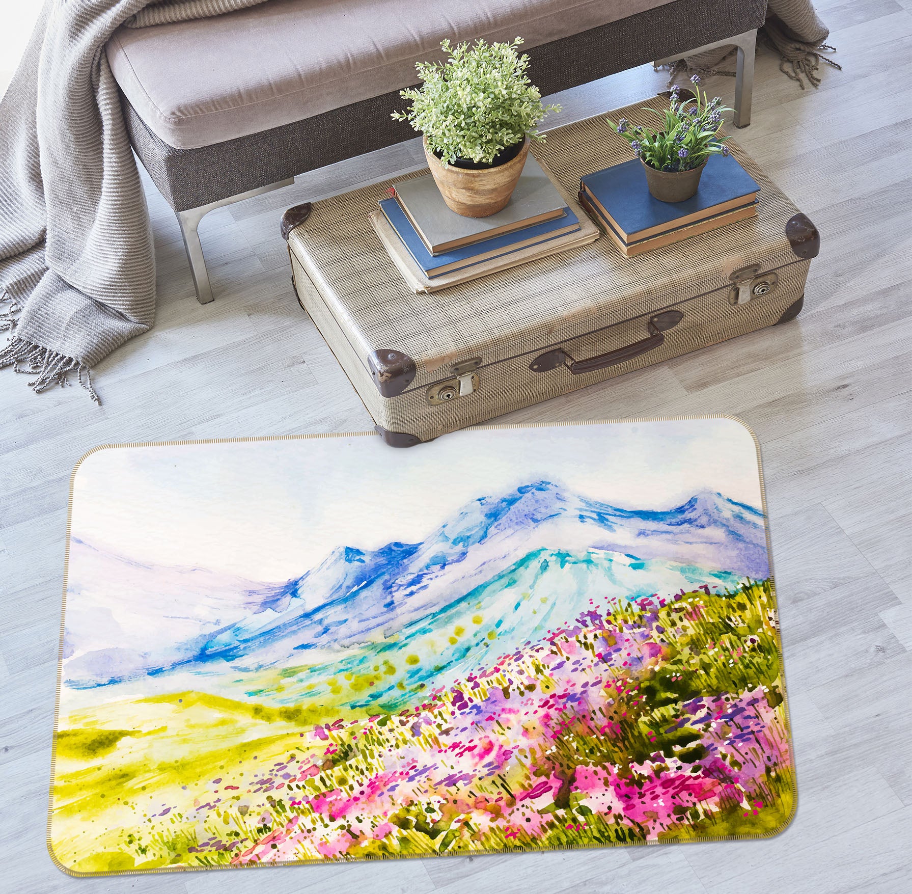 3D Lawn Flowers 30205 Non Slip Rug Mat
