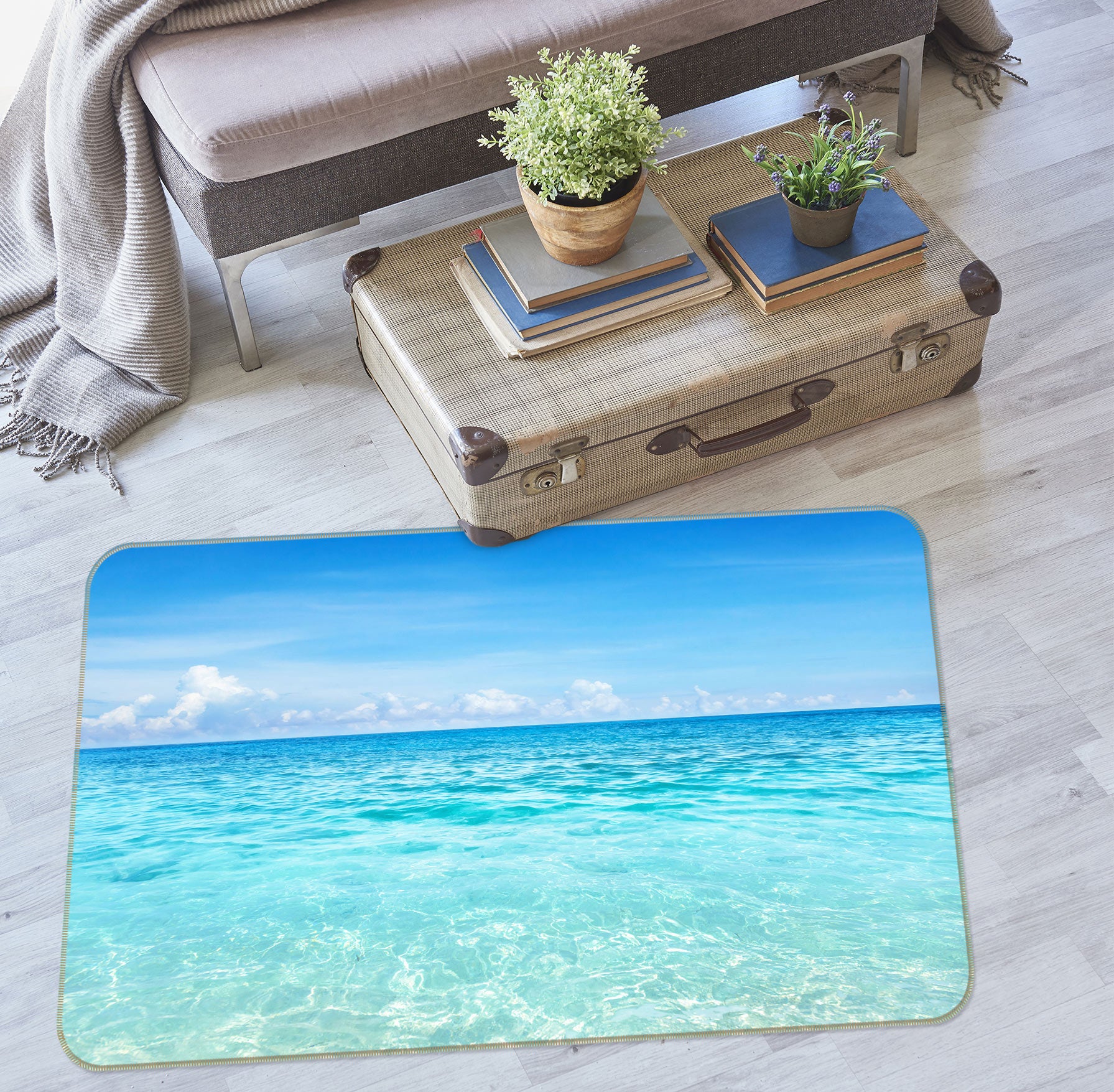 3D Seawater 77125 Non Slip Rug Mat