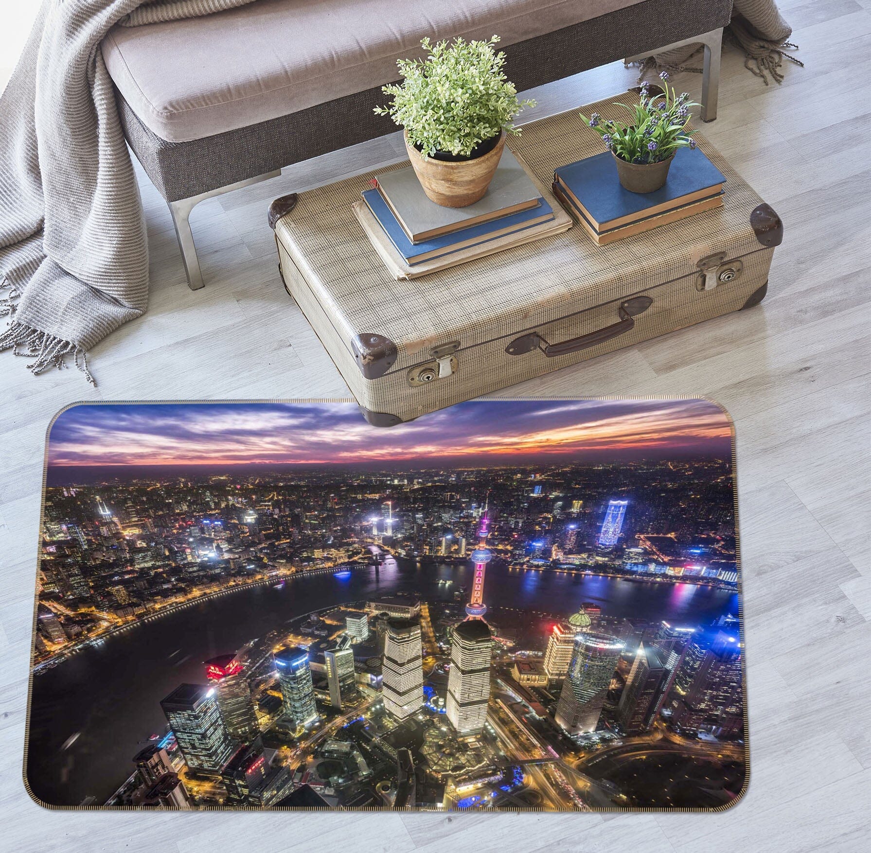 3D Neon City 1149 Marco Carmassi Rug Non Slip Rug Mat Mat AJ Creativity Home