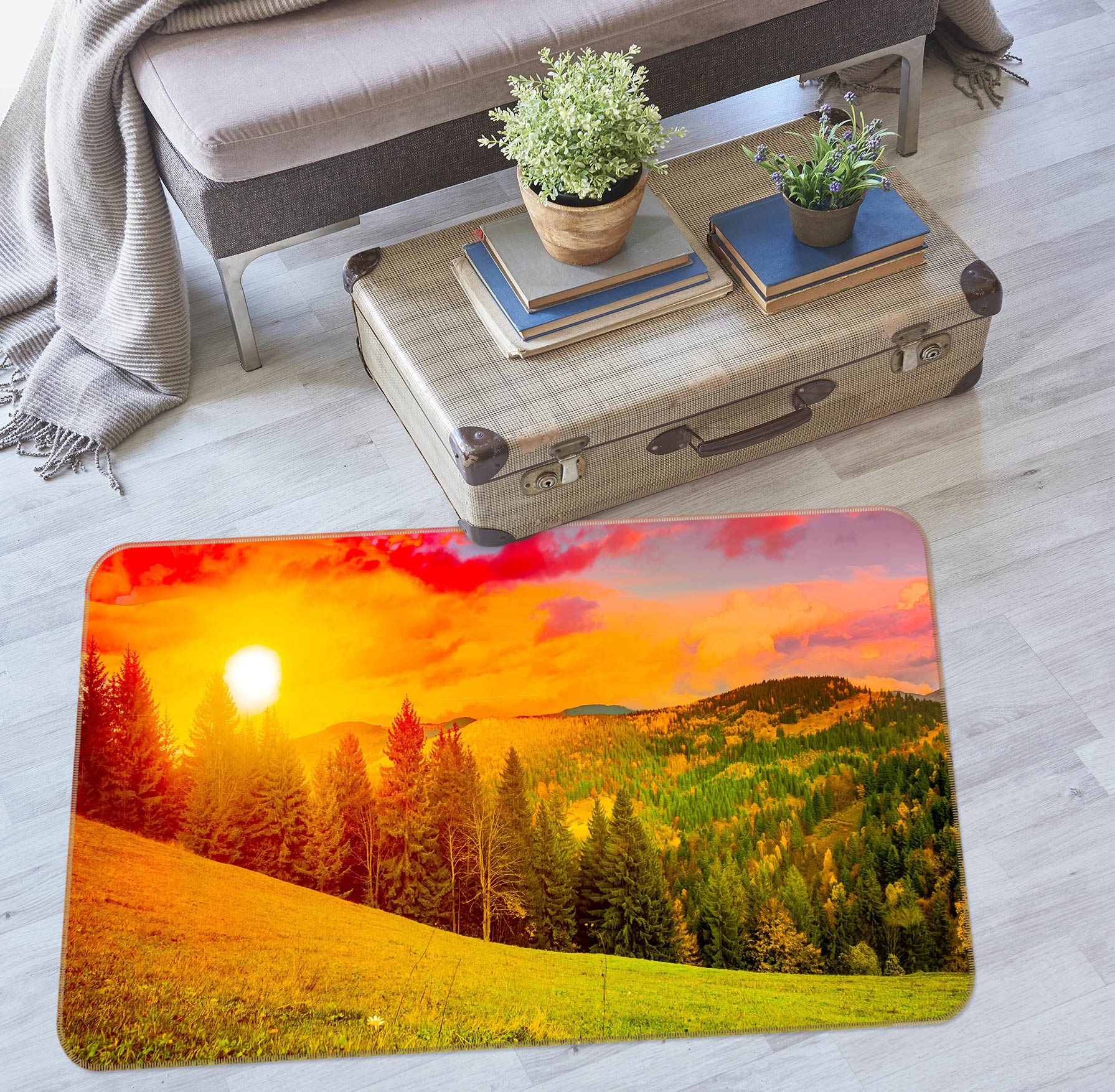 3D Forest Lawn 76279 Non Slip Rug Mat