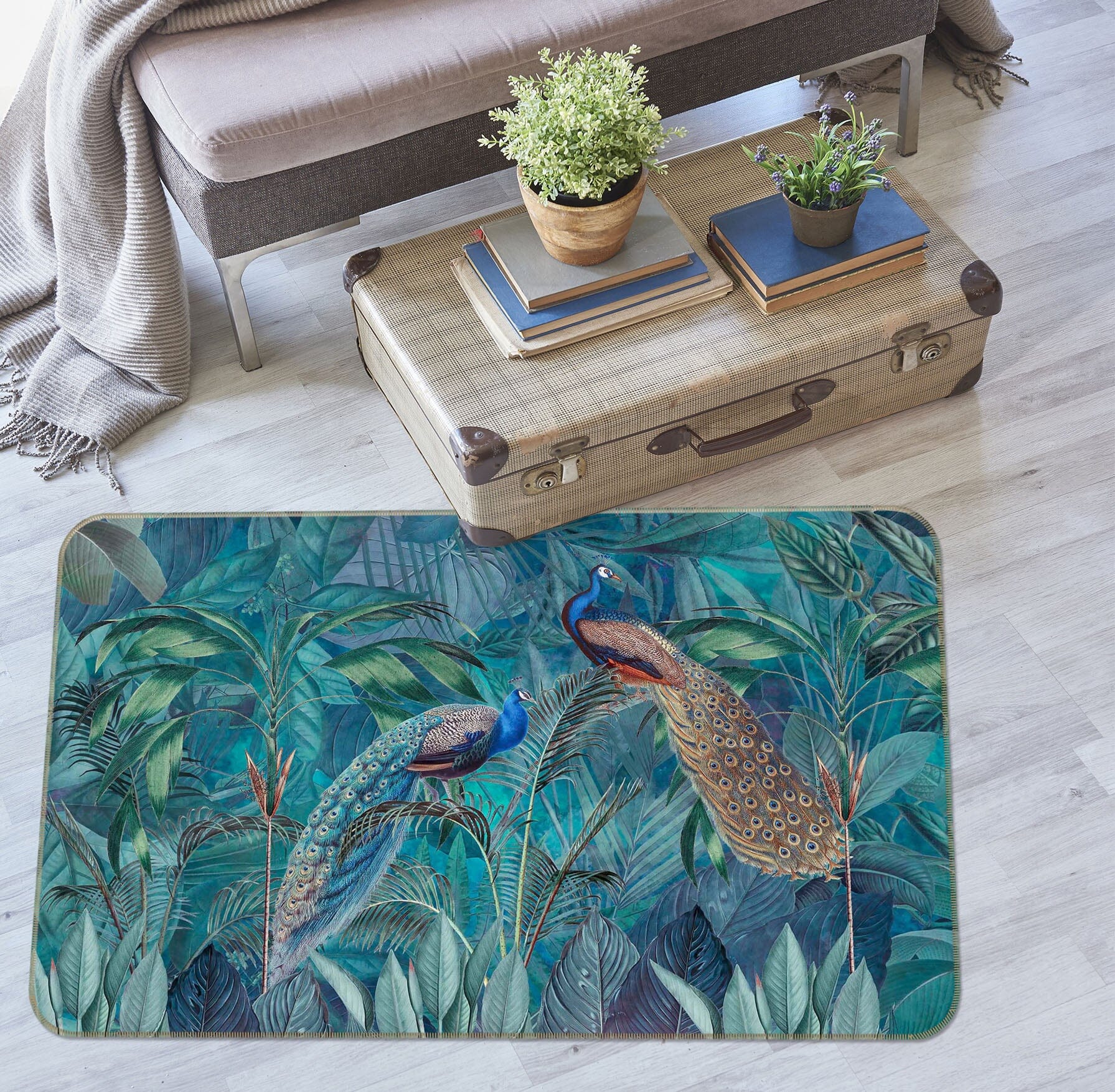 3D Peacock Home 1013 Andrea haase Rug Non Slip Rug Mat Mat AJ Creativity Home