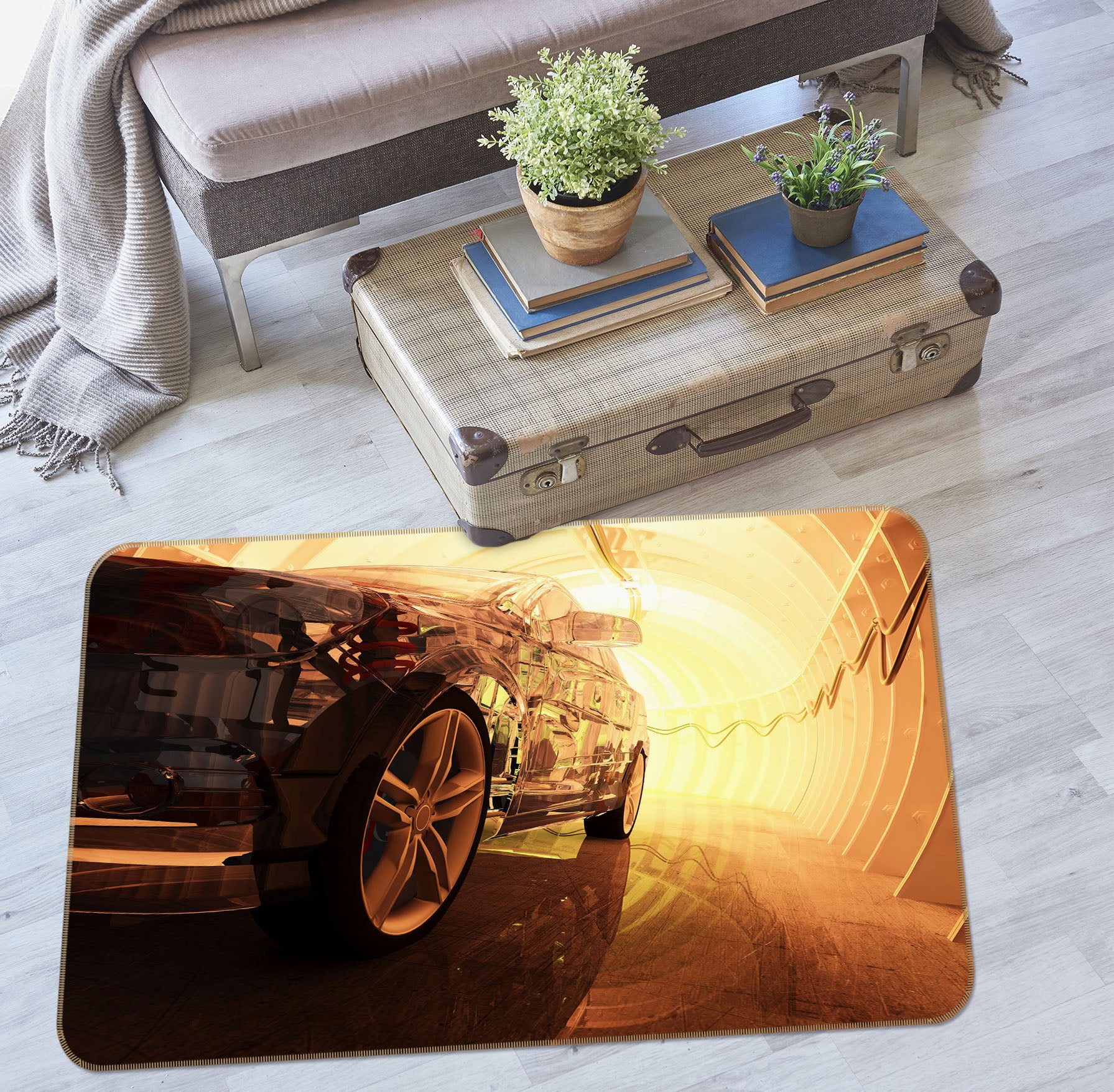 3D Car Body 42113 Vehicle Non Slip Rug Mat