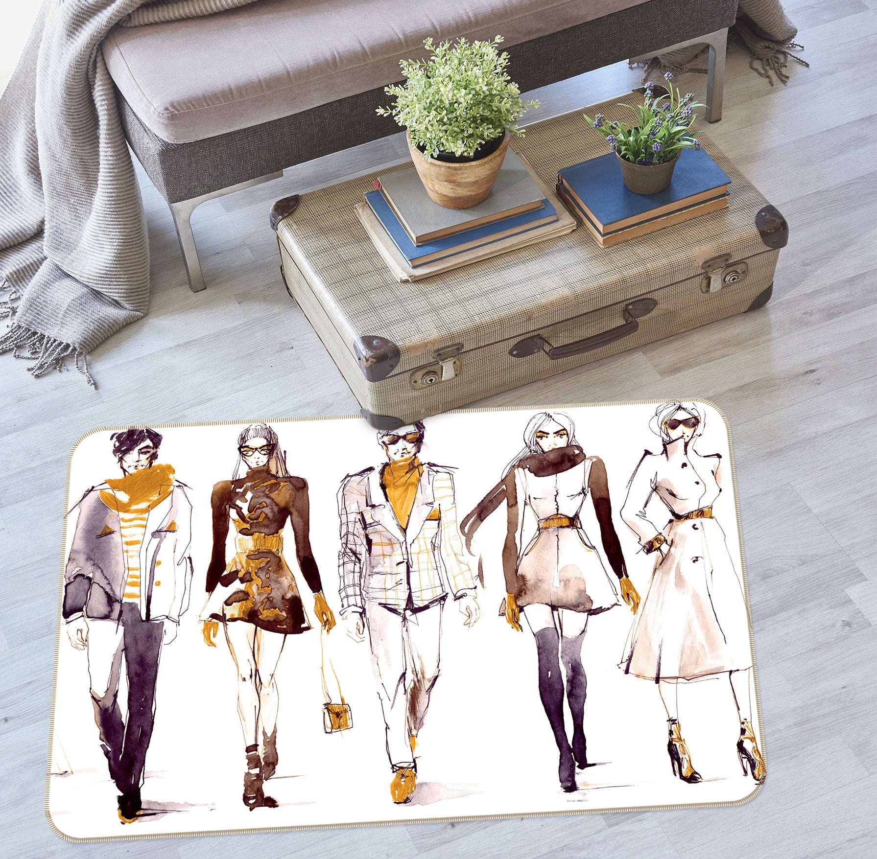 3D Model 76289 Non Slip Rug Mat