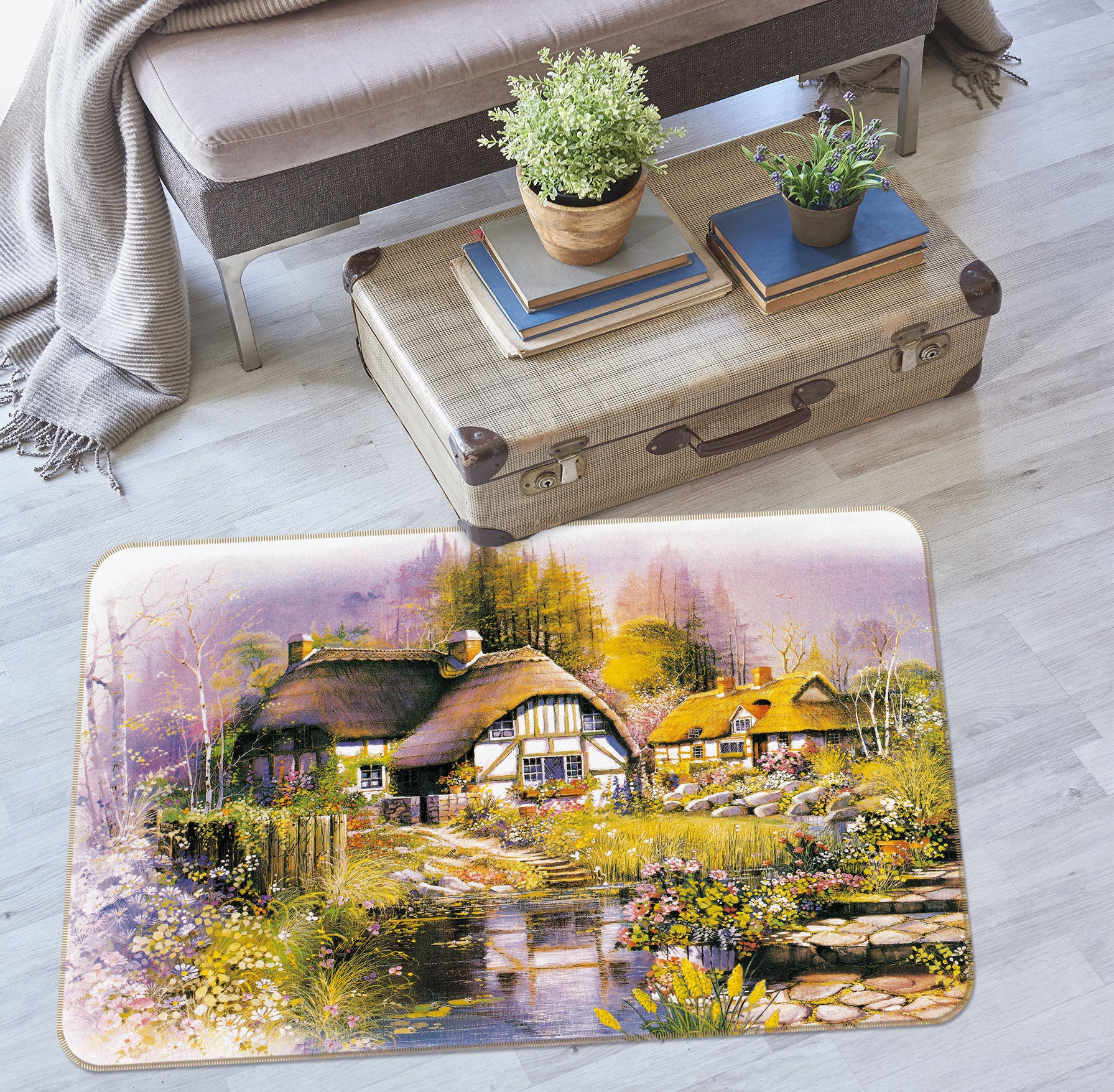 3D Houses 33119 Non Slip Rug Mat