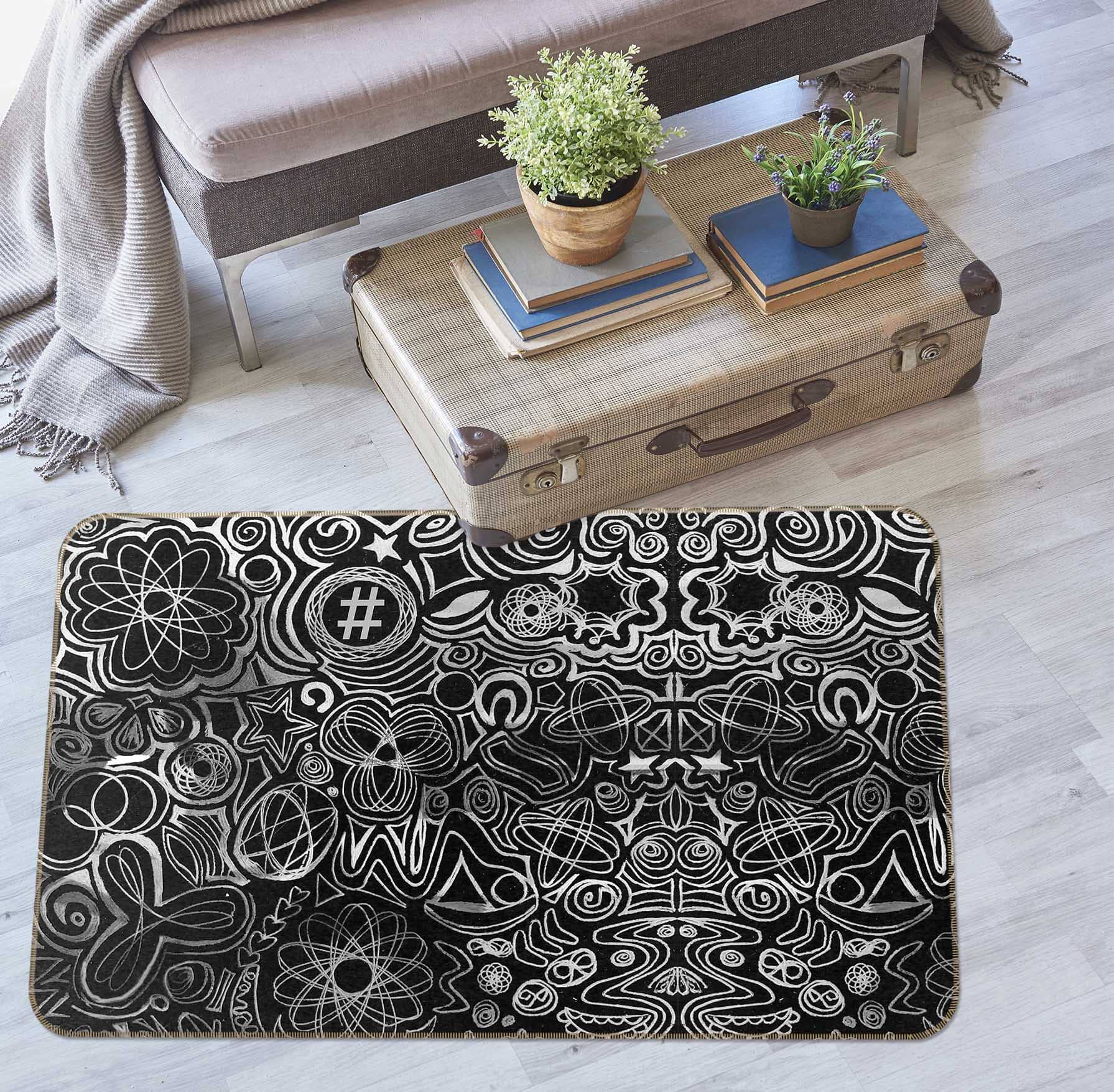 3D Line Pattern 1008 Shandra Smith Rug Non Slip Rug Mat Mat AJ Creativity Home