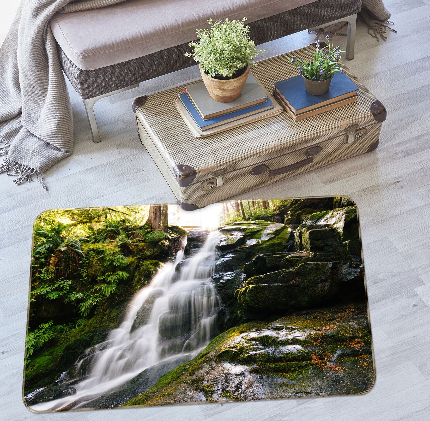 3D Waterfall 29155 Non Slip Rug Mat