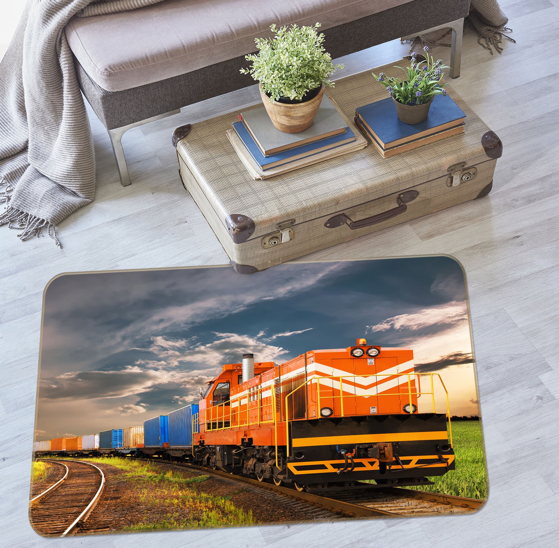 3D Train 68092 Vehicle Non Slip Rug Mat