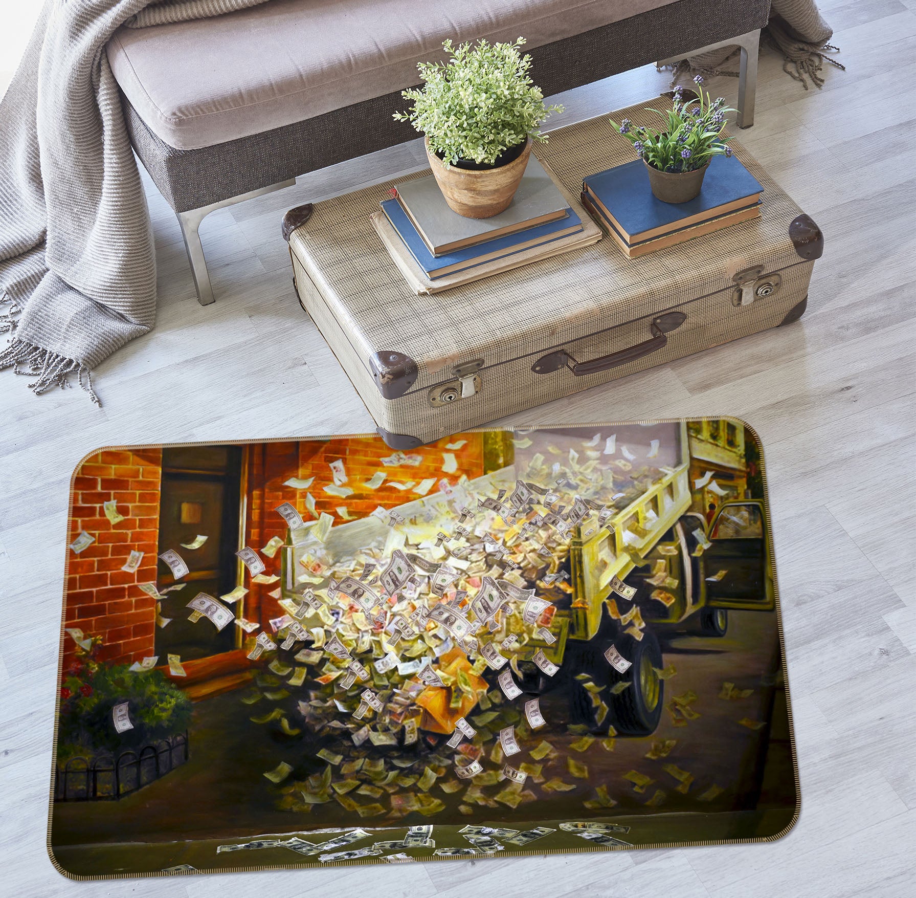 3D Truck Paper 35164 Non Slip Rug Mat