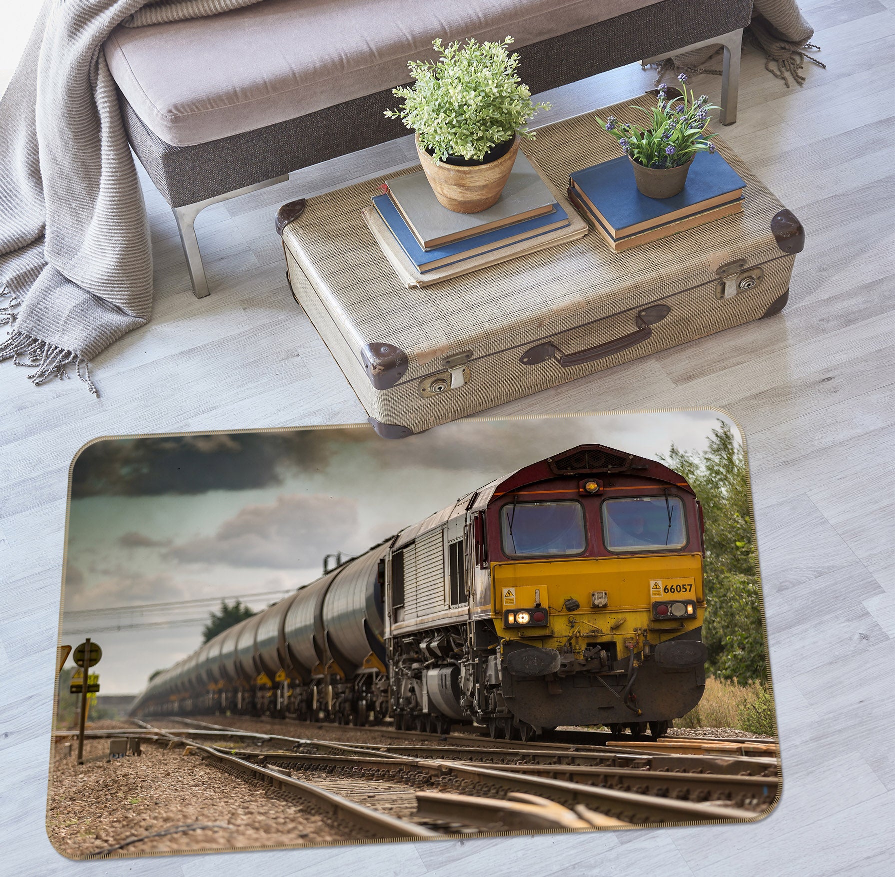 3D Rail Train 42003 Vehicle Non Slip Rug Mat