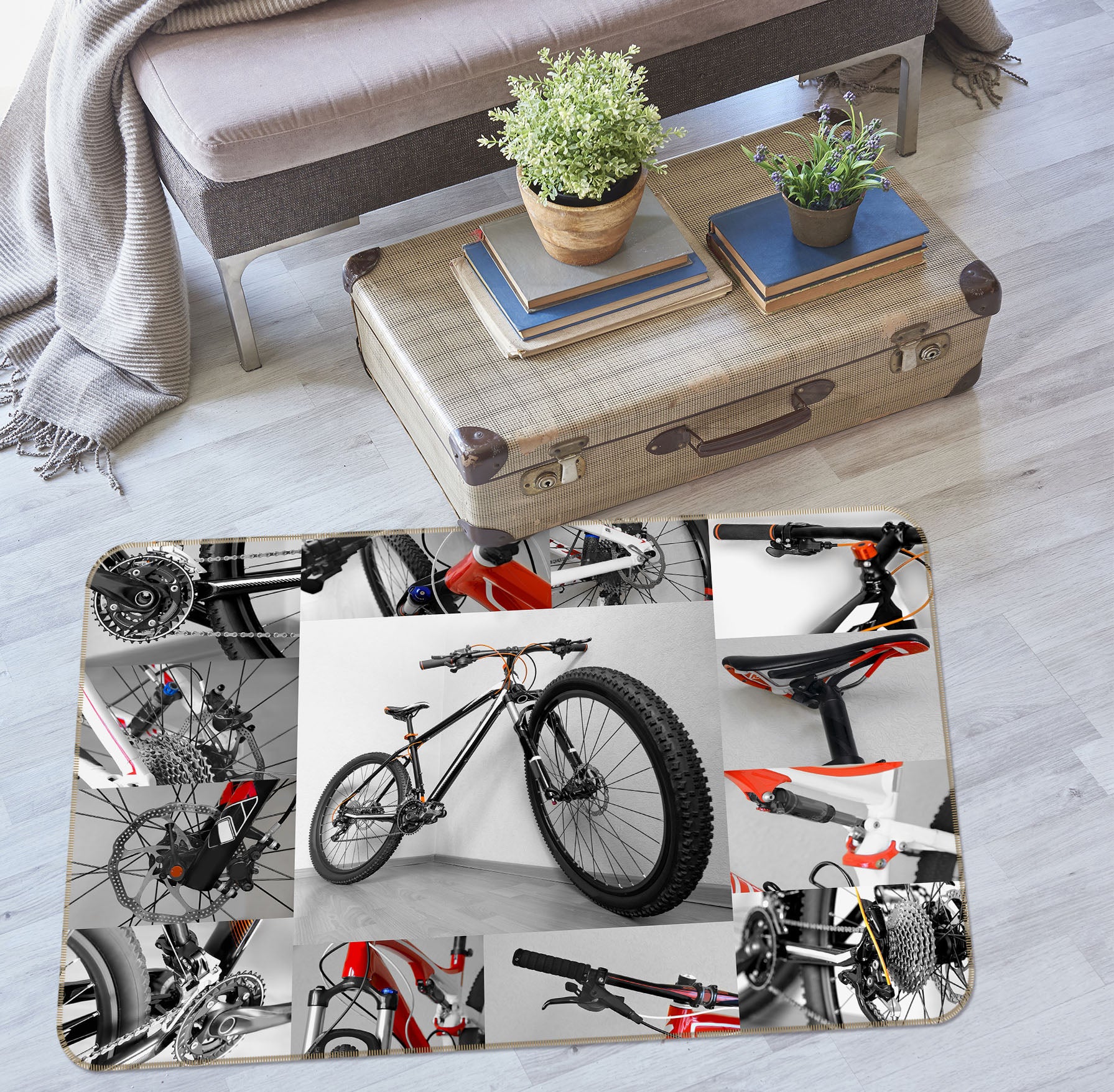 3D Mountain Bike 42108 Vehicle Non Slip Rug Mat