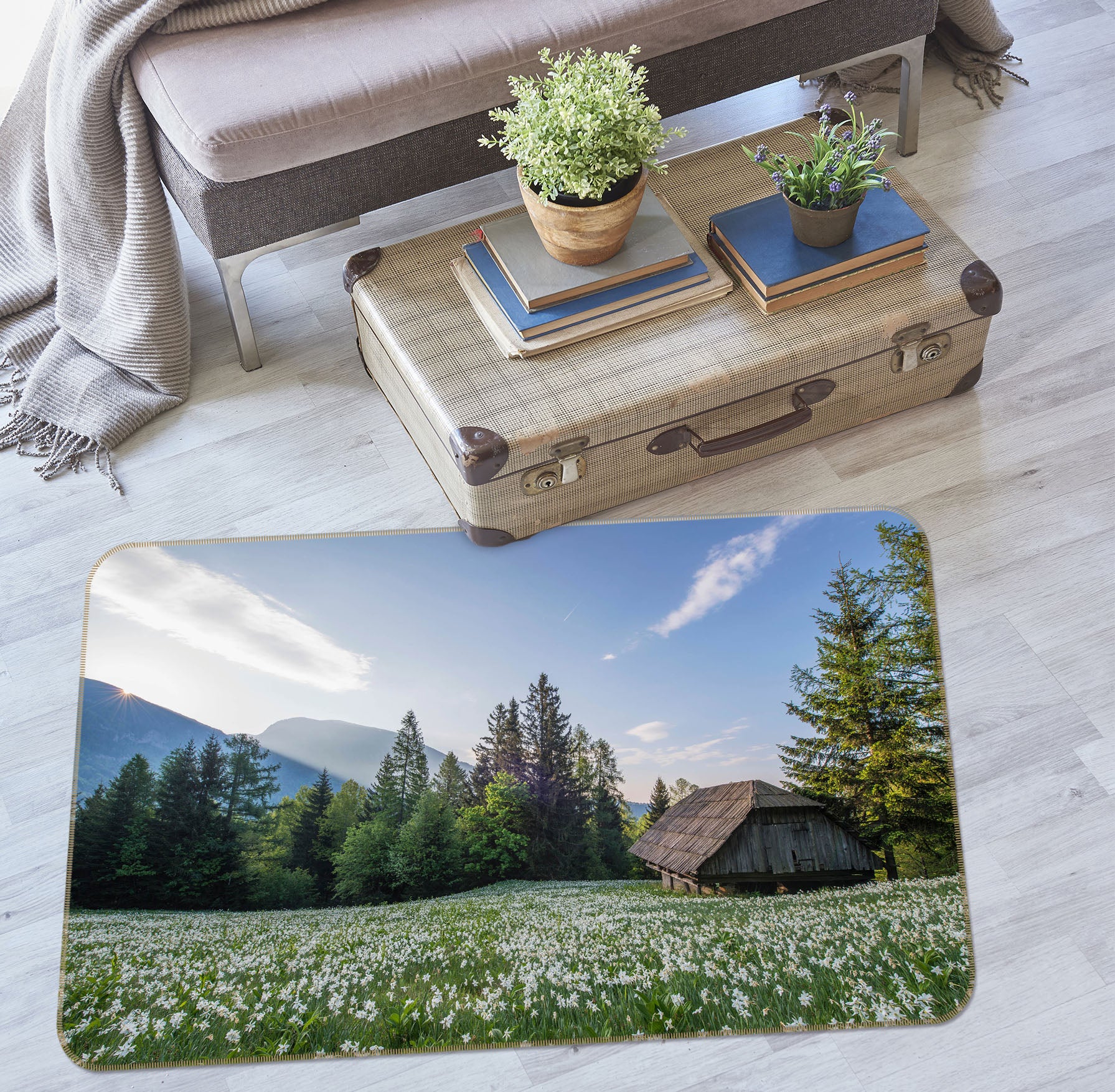 3D Grass Tree 35195 Non Slip Rug Mat
