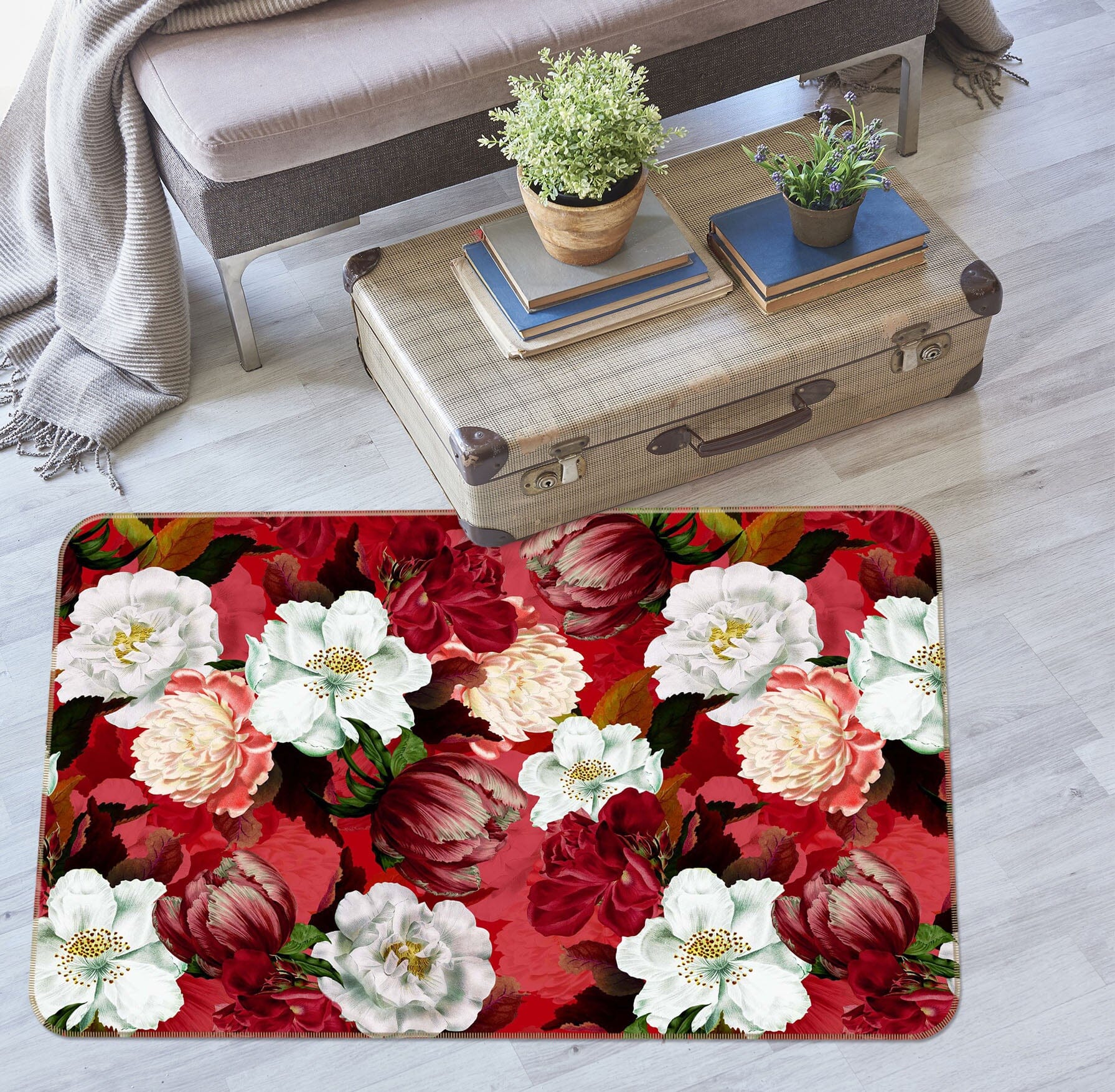 3D Beautiful Flowers 156 Uta Naumann Rug Non Slip Rug Mat Mat AJ Creativity Home