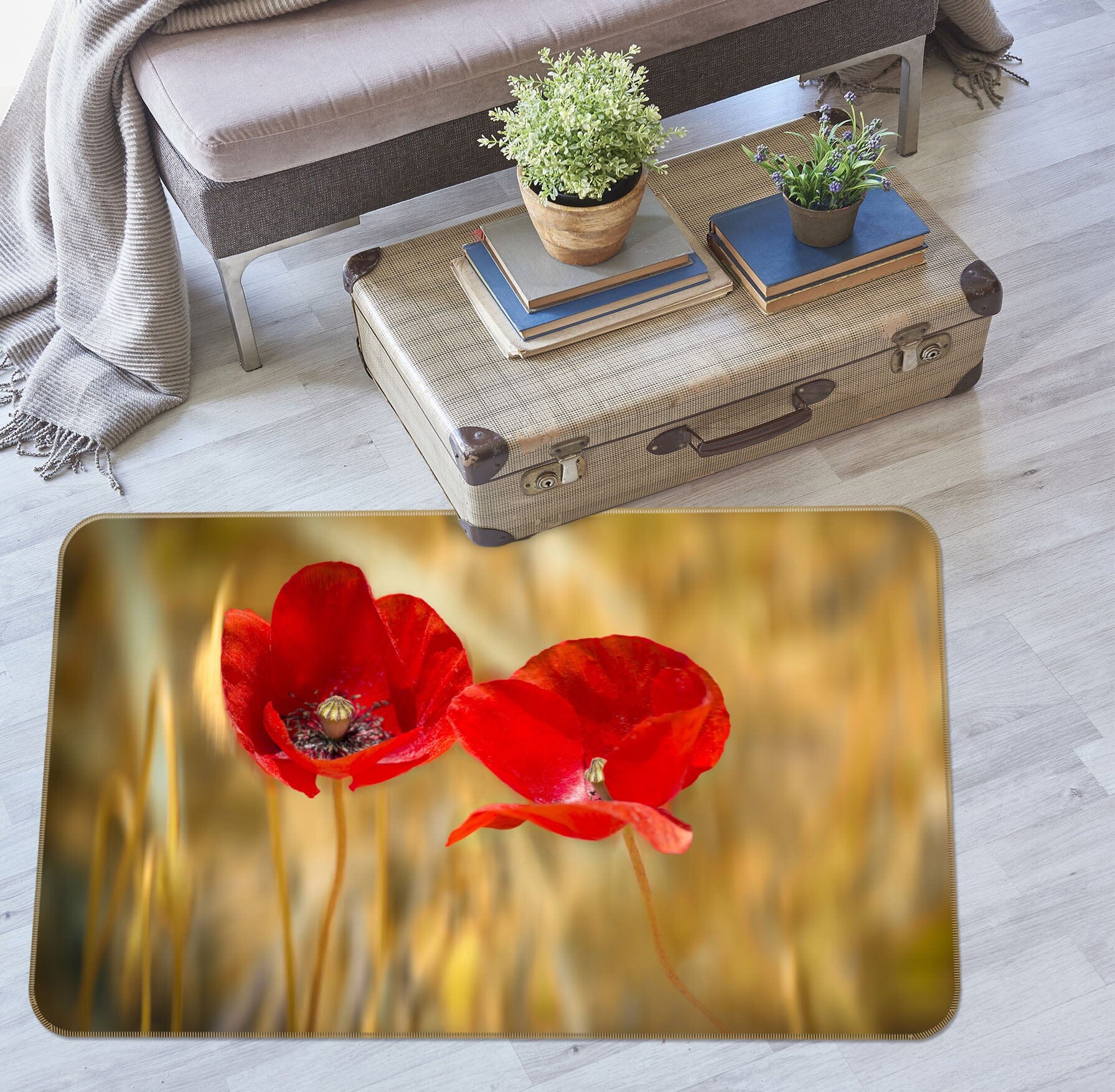 3D Red Flowers 1169 Marco Carmassi Rug Non Slip Rug Mat Mat AJ Creativity Home