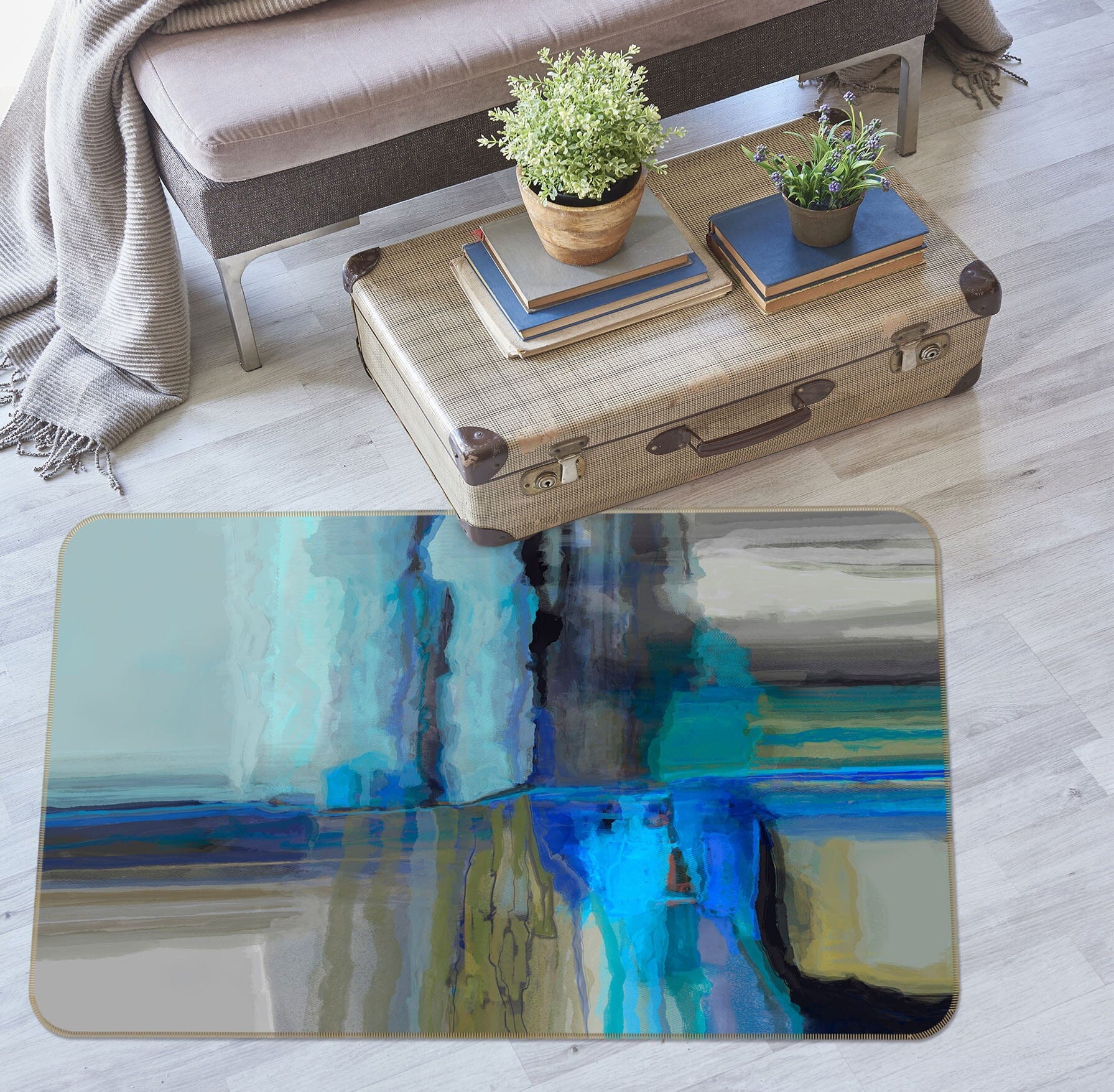 3D Undersea Channel 1009 Michael Tienhaara Rug Non Slip Rug Mat Mat AJ Creativity Home