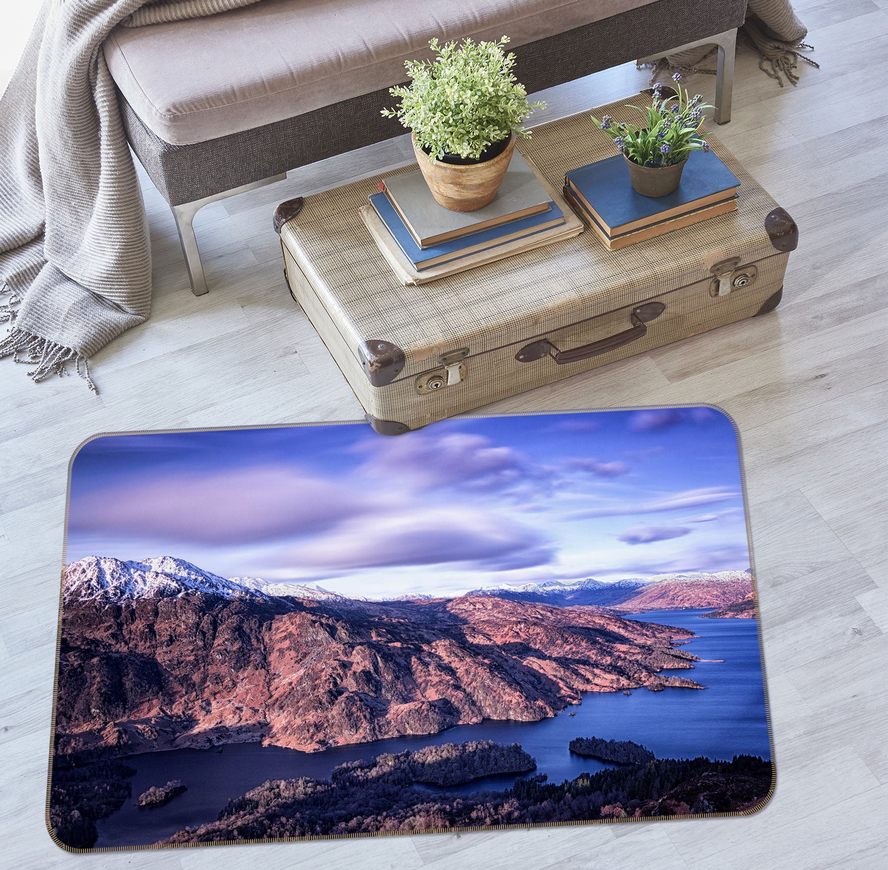 3D Mountain River 35125 Non Slip Rug Mat