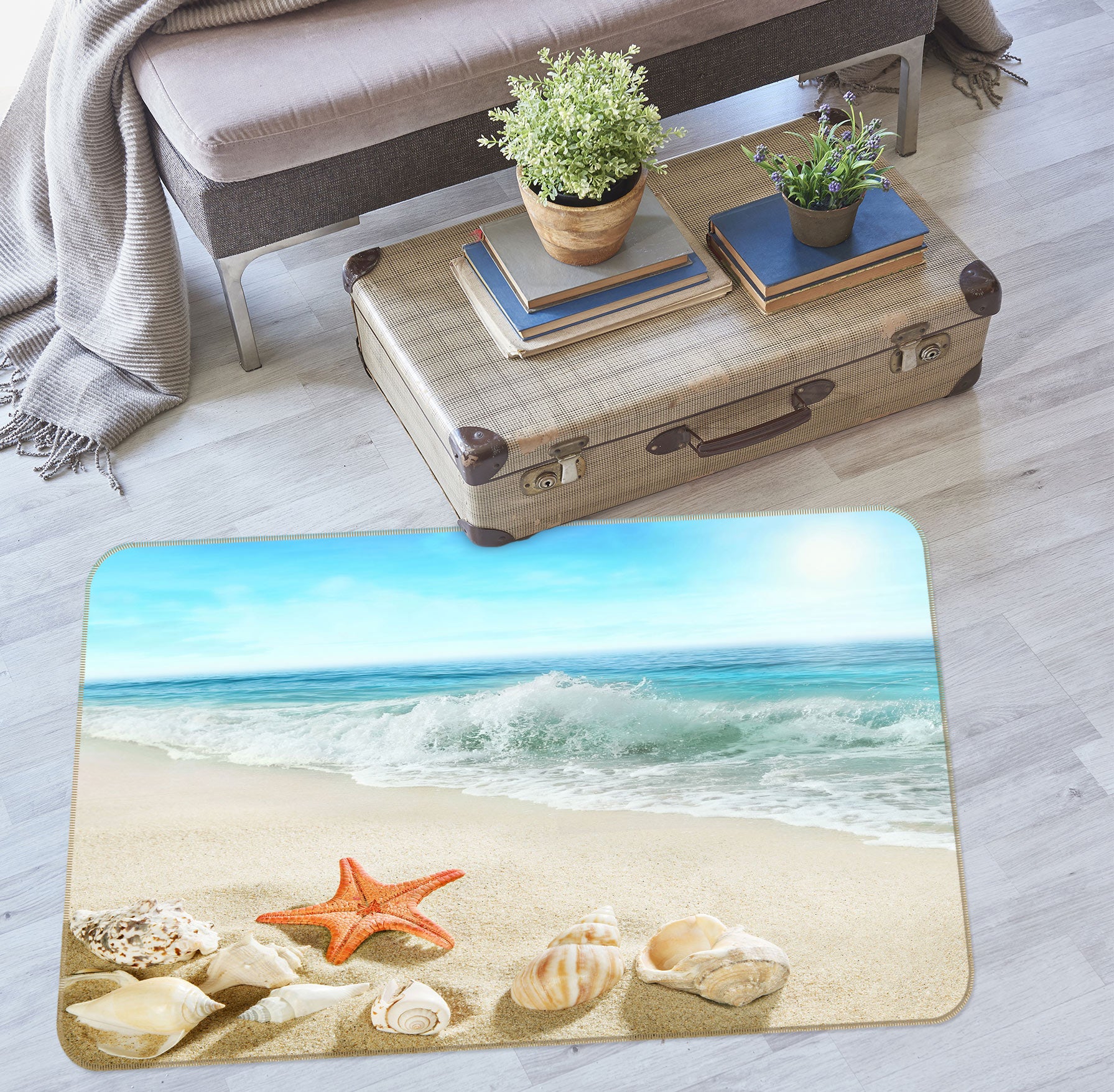 3D Seashell 76232 Non Slip Rug Mat