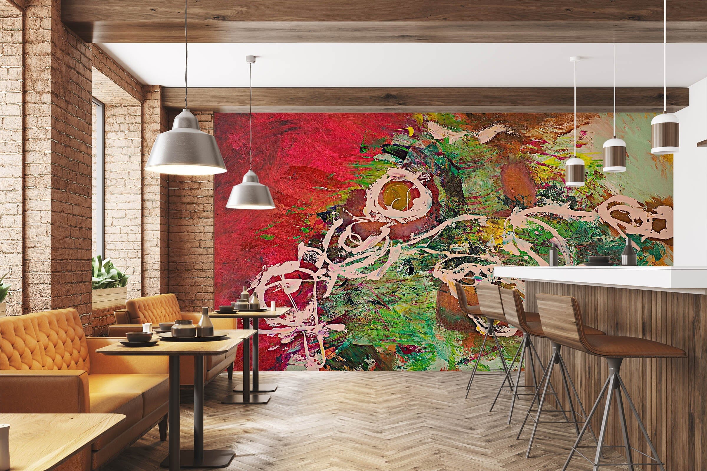 3D Flaming Rose 114 Allan P. Friedlander Wall Mural Wall Murals Wallpaper AJ Wallpaper 2