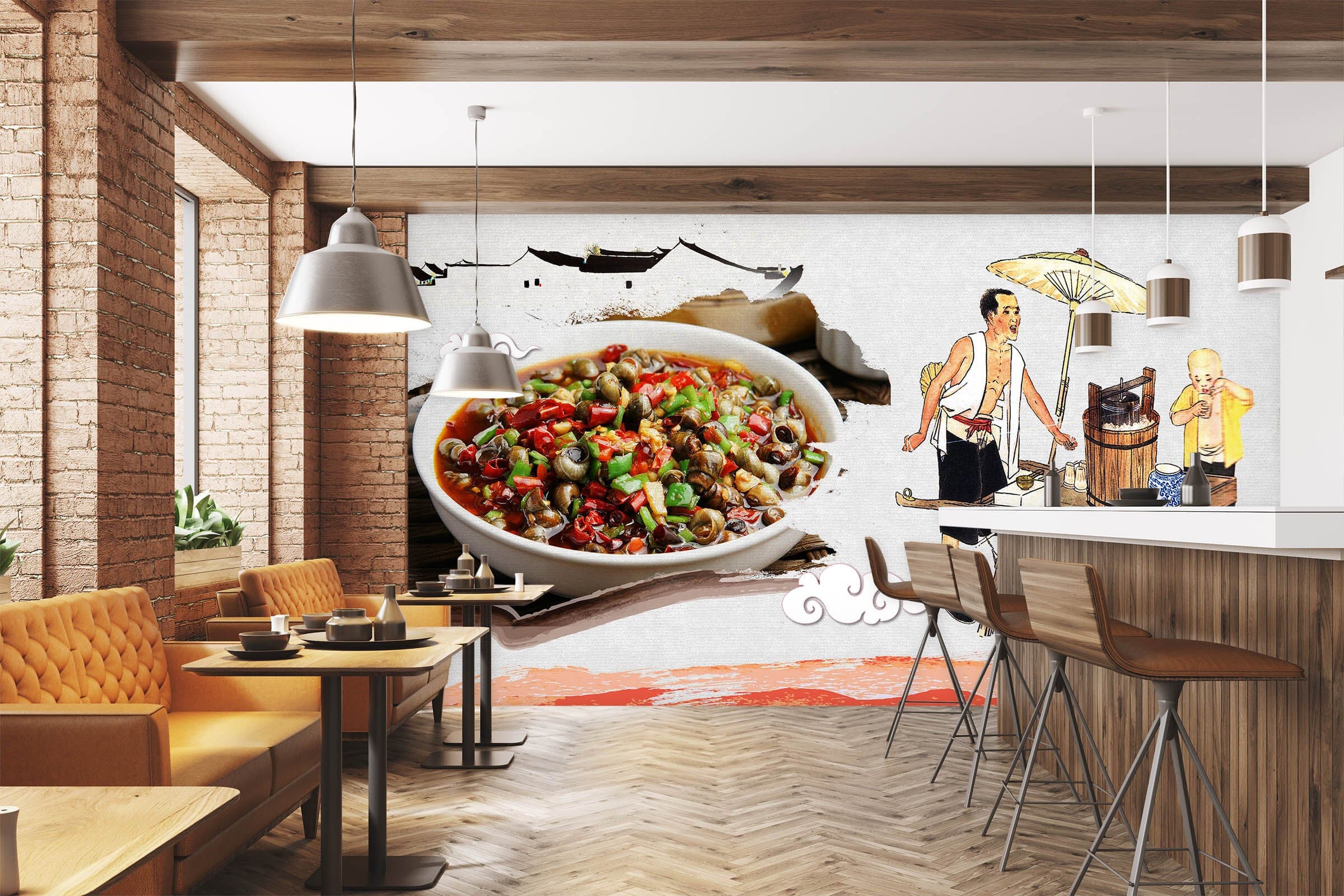 3D Hot Fire Dish 030 Wall Murals Wallpaper AJ Wallpaper 2