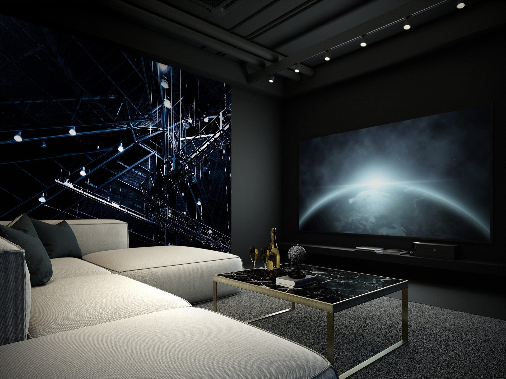3D Dark City 100 Noirblanc777 Wall Mural Wall Murals Wallpaper AJ Wallpaper 2