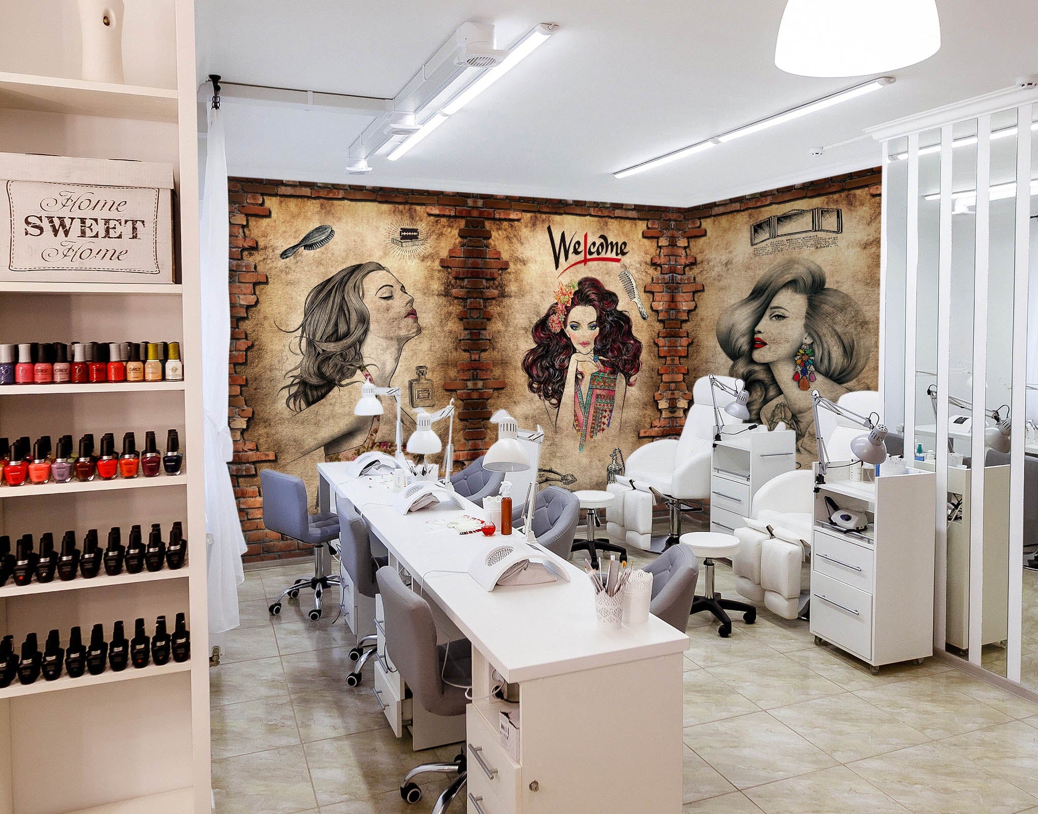 3D Smiling Girl 3002 Wall Murals Wallpaper AJ Wallpaper 2