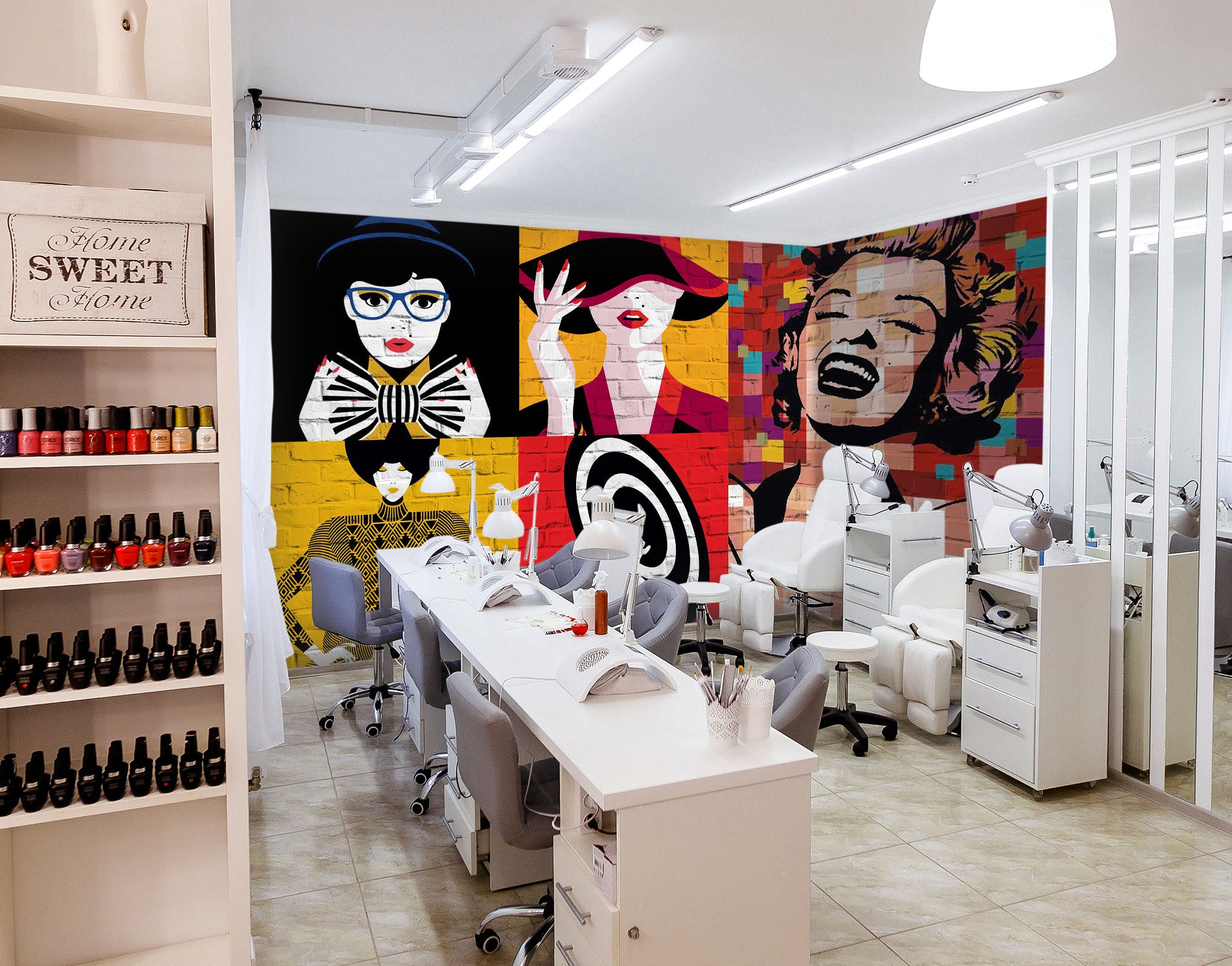 3D Color Woman 075 Wall Murals