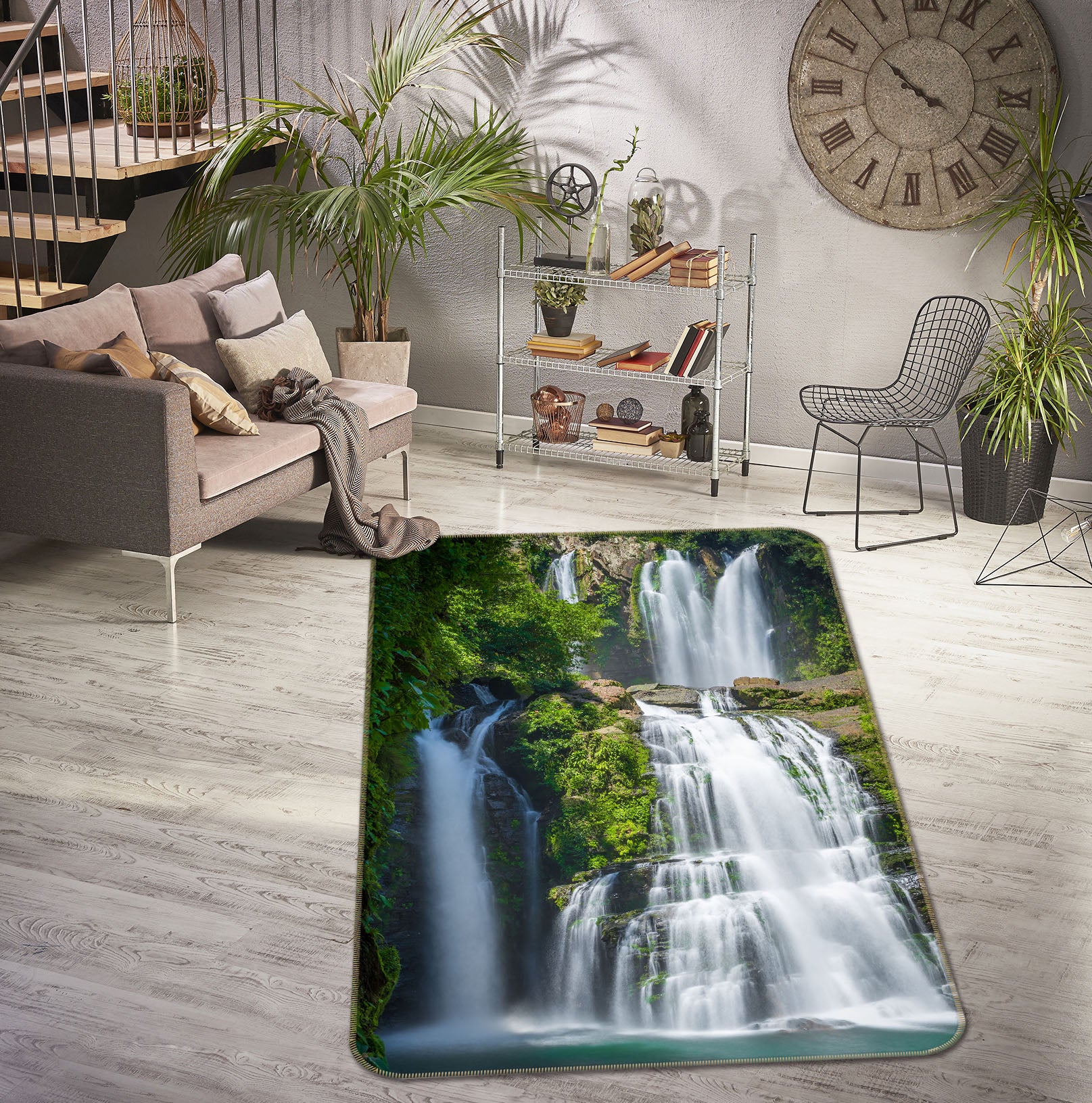 3D Waterfall 26199 Non Slip Rug Mat