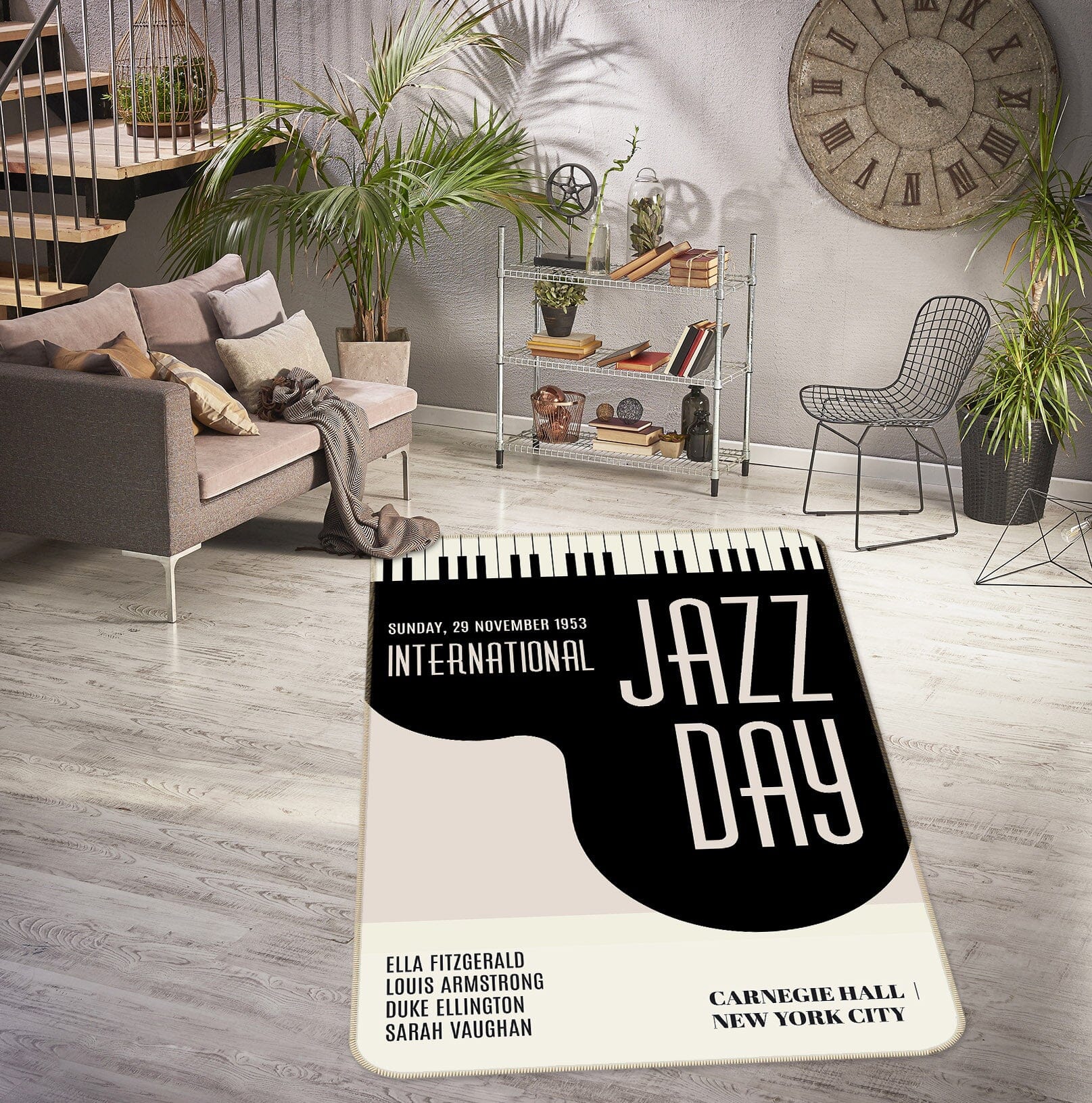 3D Piano Key Pattern 1067 Boris Draschoff Rug Non Slip Rug Mat Mat AJ Creativity Home