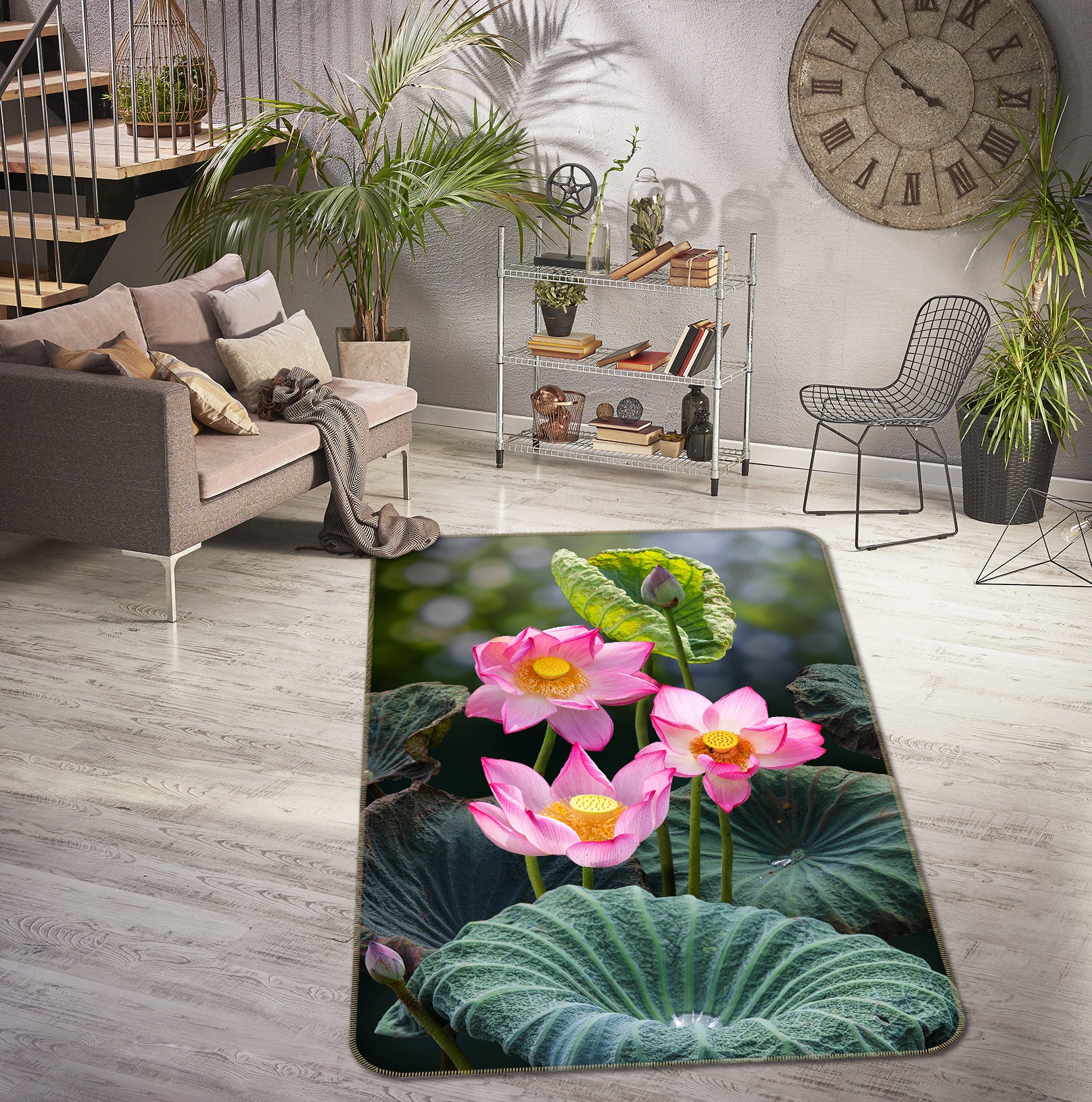 3D Lotus 26101 Non Slip Rug Mat