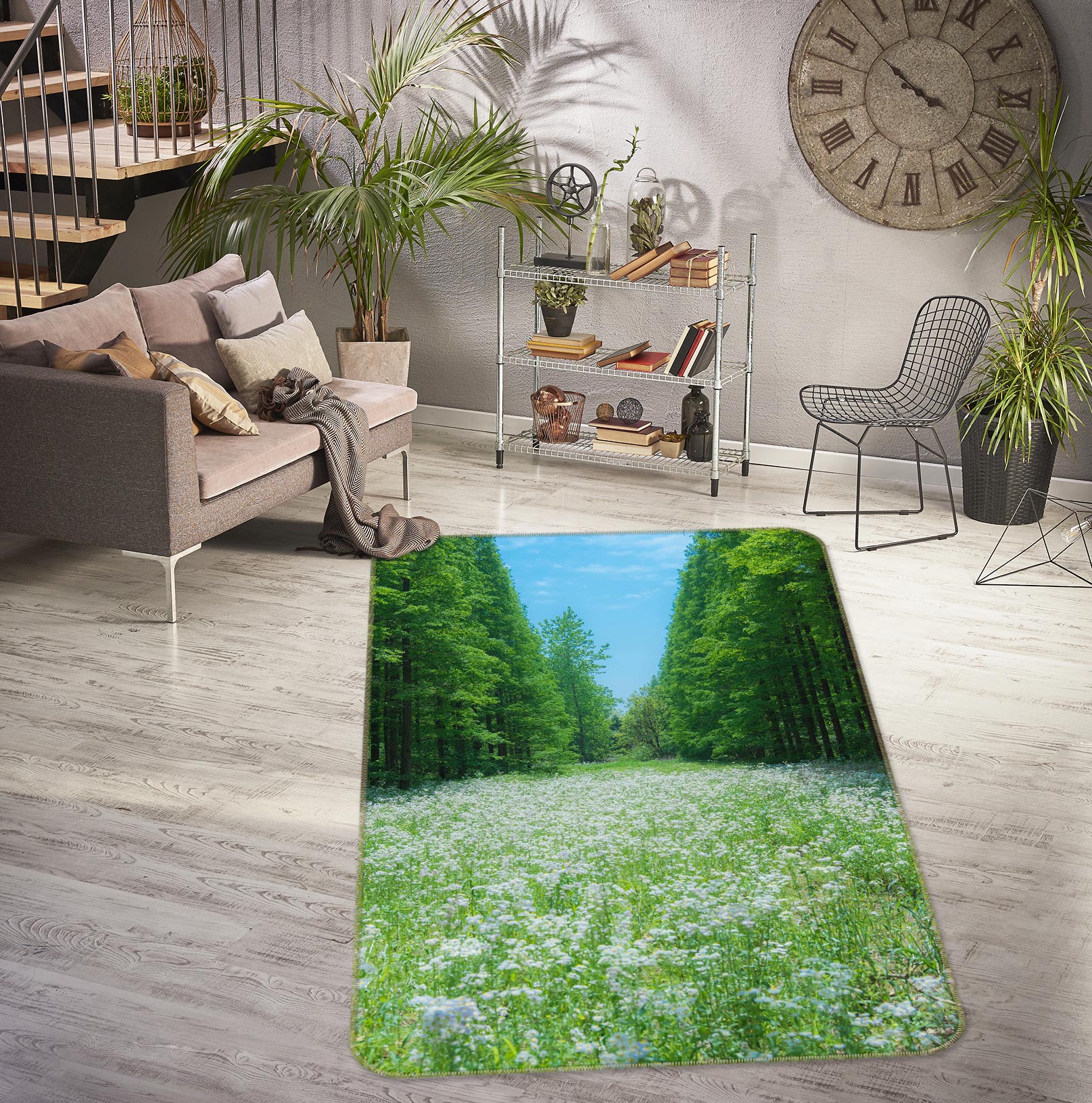 3D Grass Forest 27080 Non Slip Rug Mat