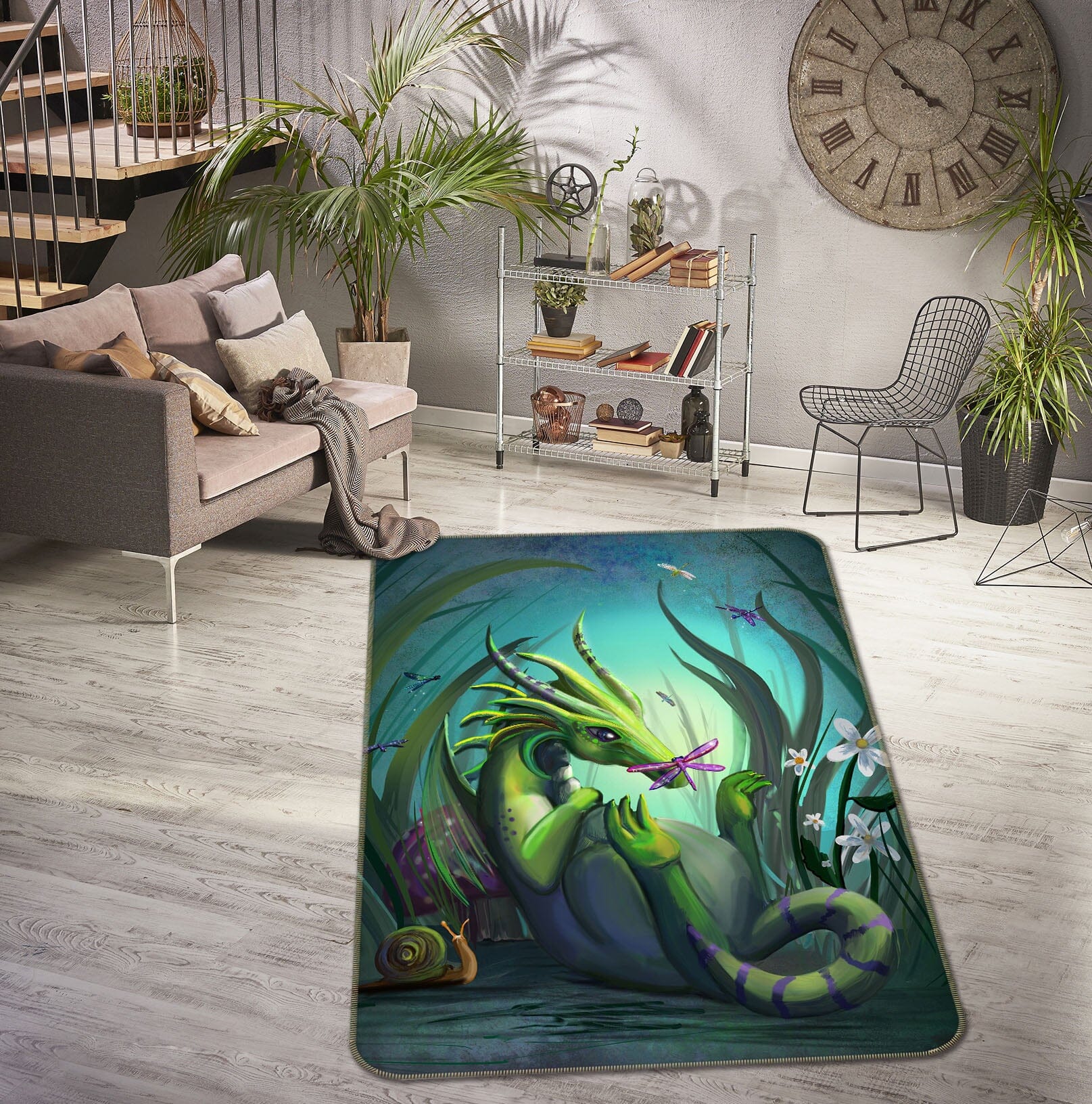 3D Valley Snake 3028 Rose Catherine Khan Rug Non Slip Rug Mat Mat AJ Creativity Home