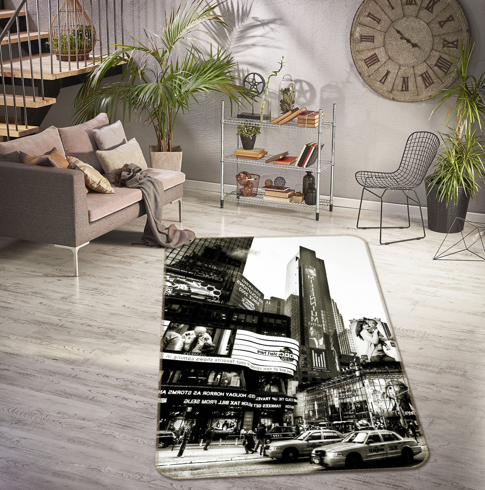 3D Building Street 32161 Non Slip Rug Mat