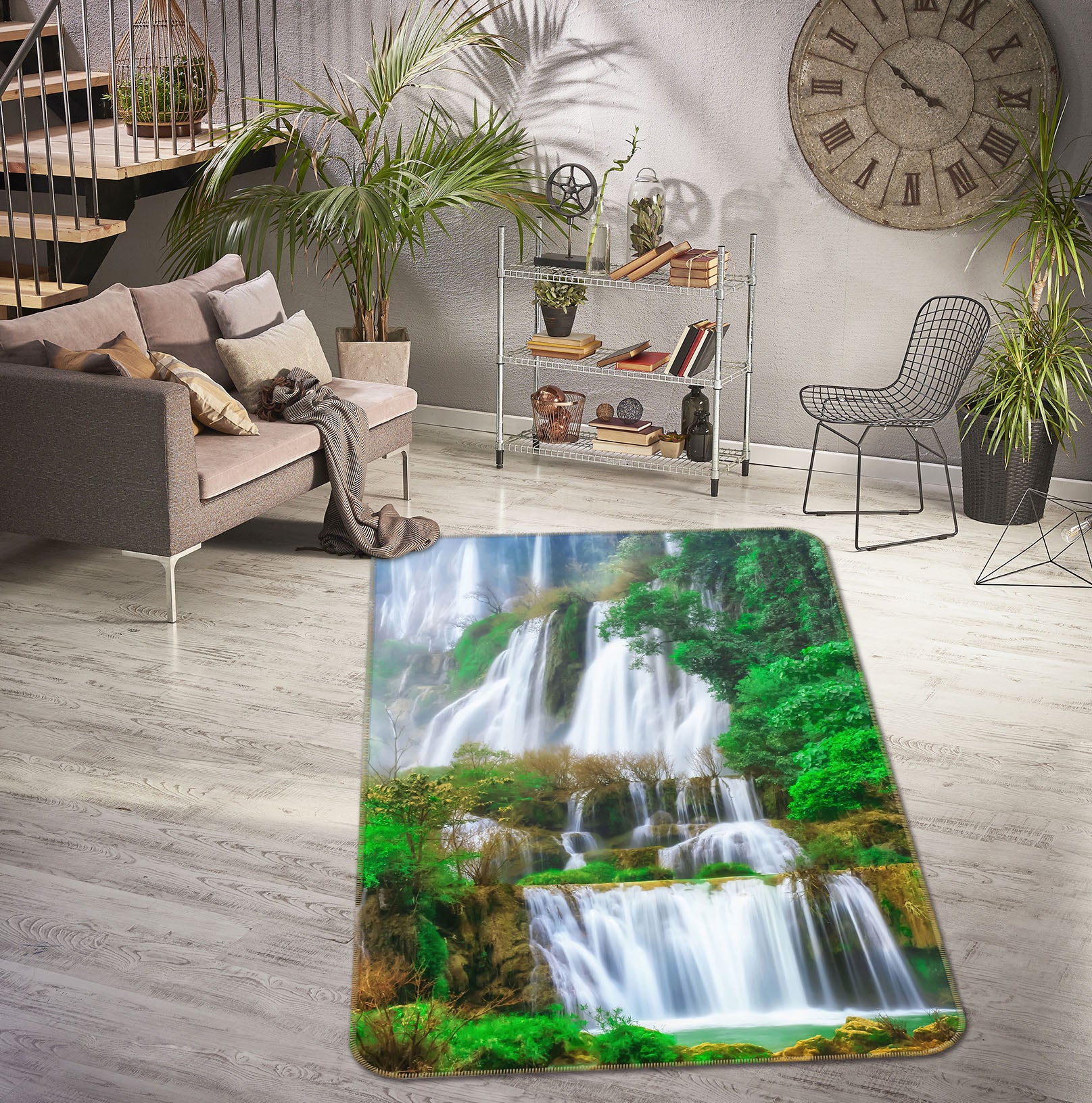 3D Waterfall 26189 Non Slip Rug Mat