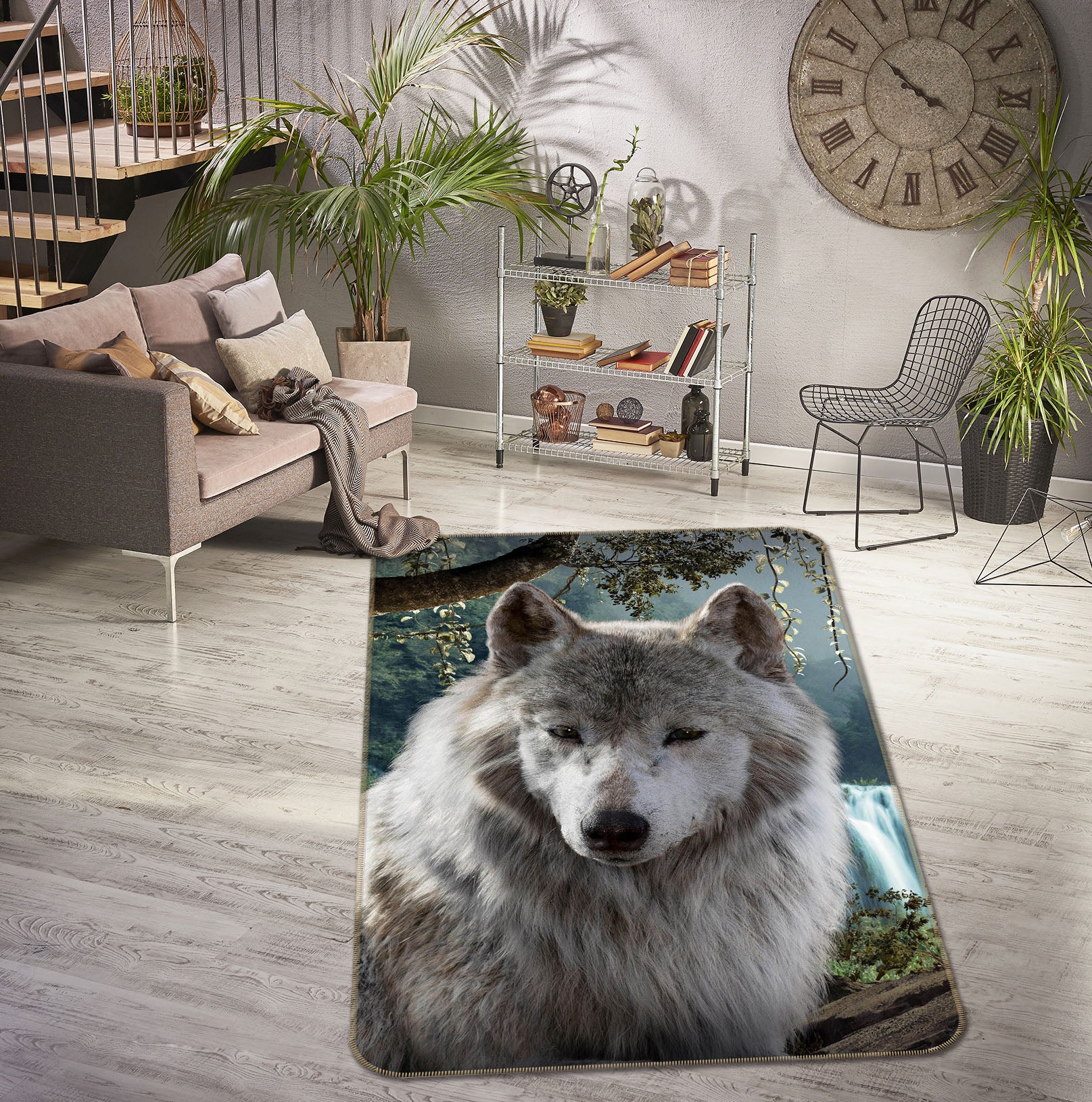 3D Wolf 38199 Animal Non Slip Rug Mat