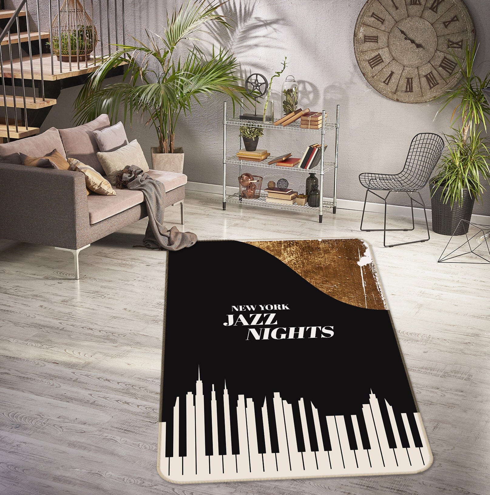 3D Black Piano Keys 1066 Boris Draschoff Rug Non Slip Rug Mat Mat AJ Creativity Home