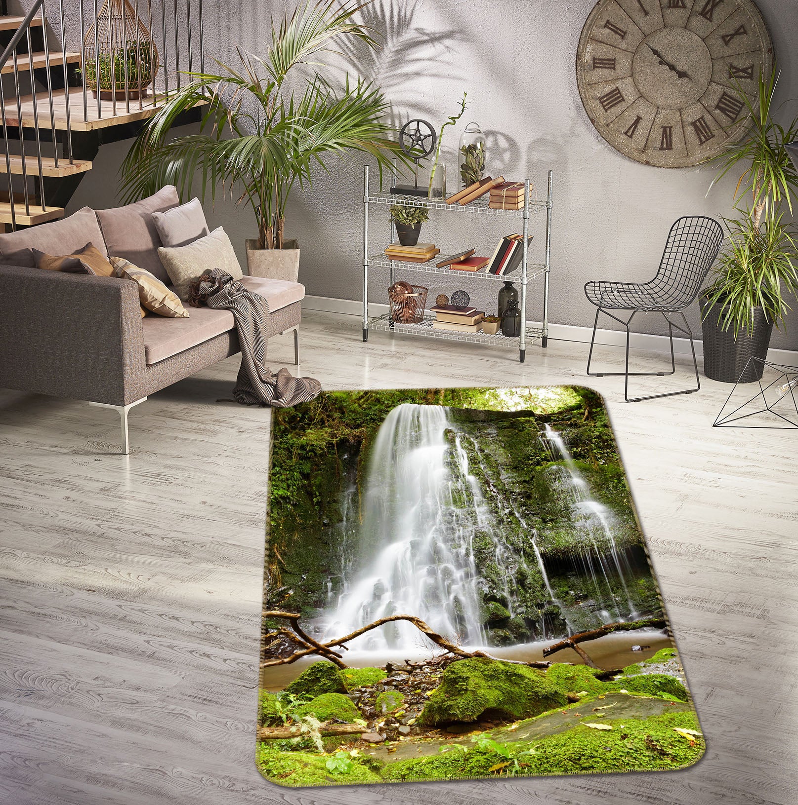 3D Waterfall 26116 Non Slip Rug Mat