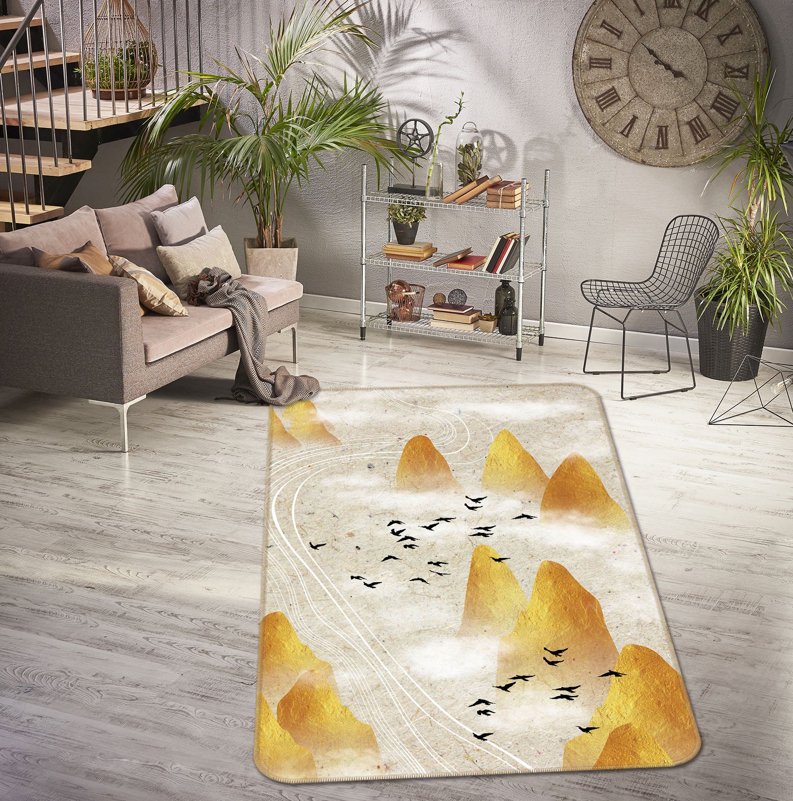 3D Golden Mountain 28015 Non Slip Rug Mat