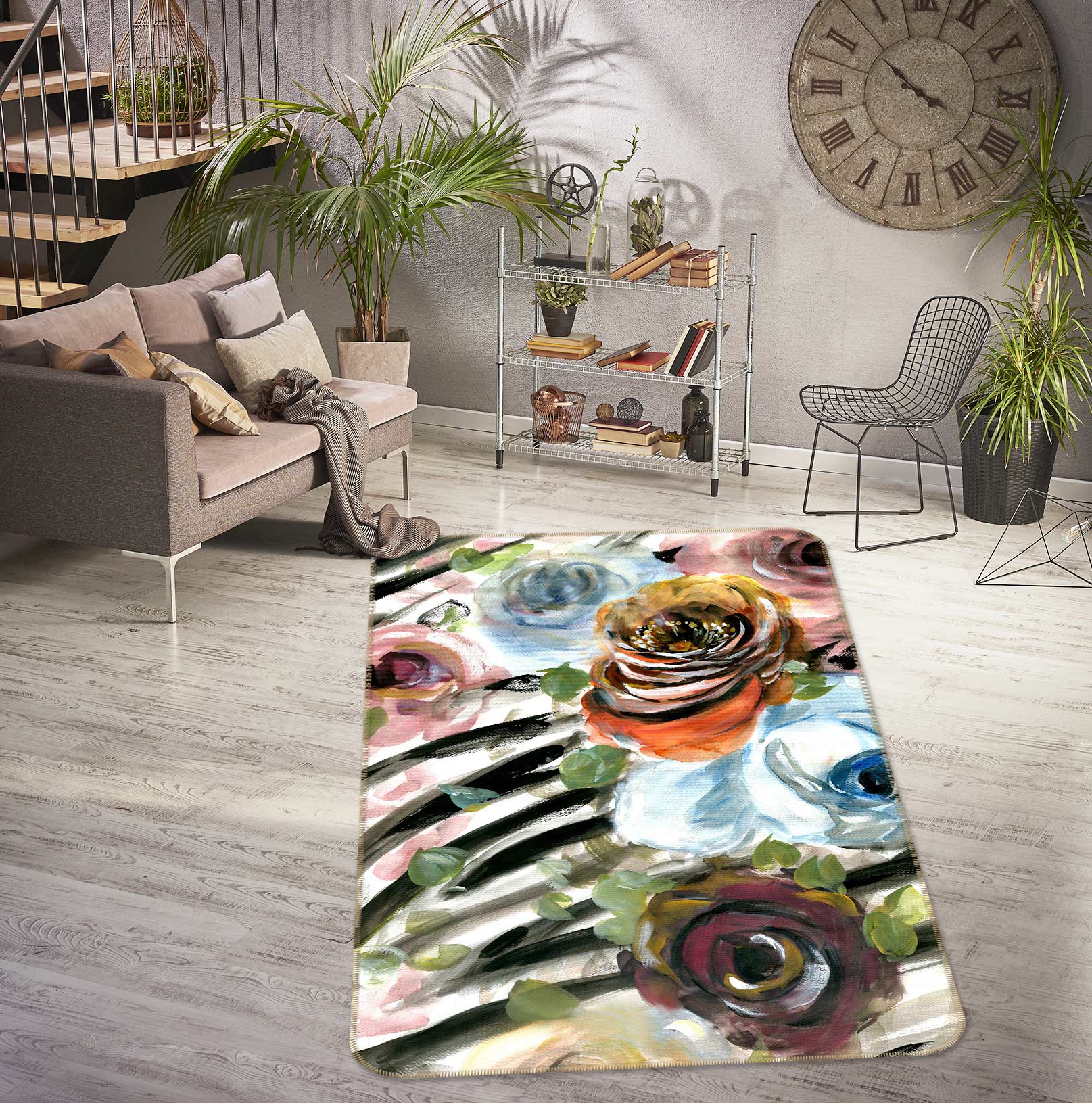 3D Pattern 27023 Non Slip Rug Mat