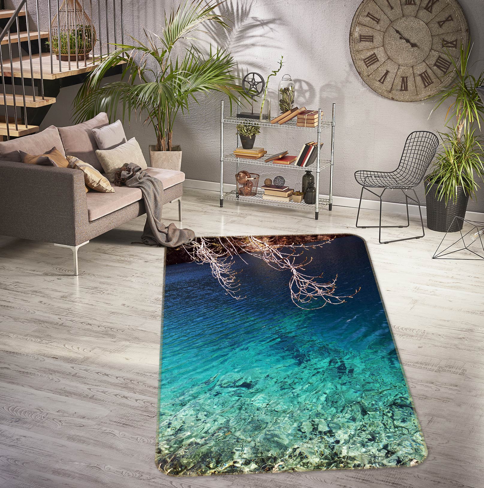 3D Seabed 27014 Non Slip Rug Mat