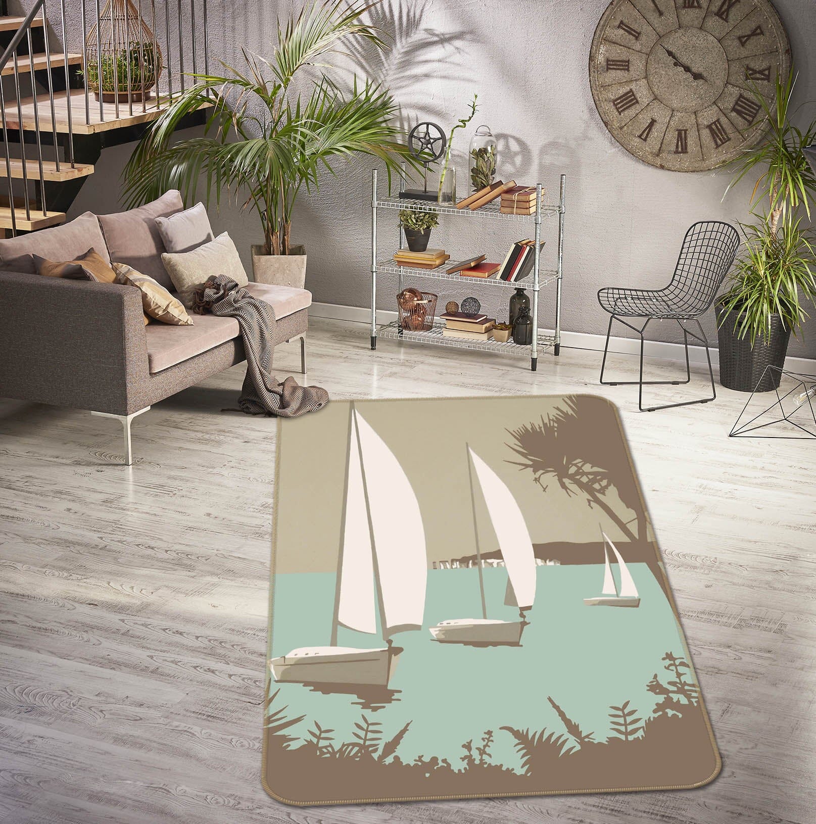 3D Poole The Purbecks 1135 Steve Read Rug Non Slip Rug Mat Mat AJ Creativity Home