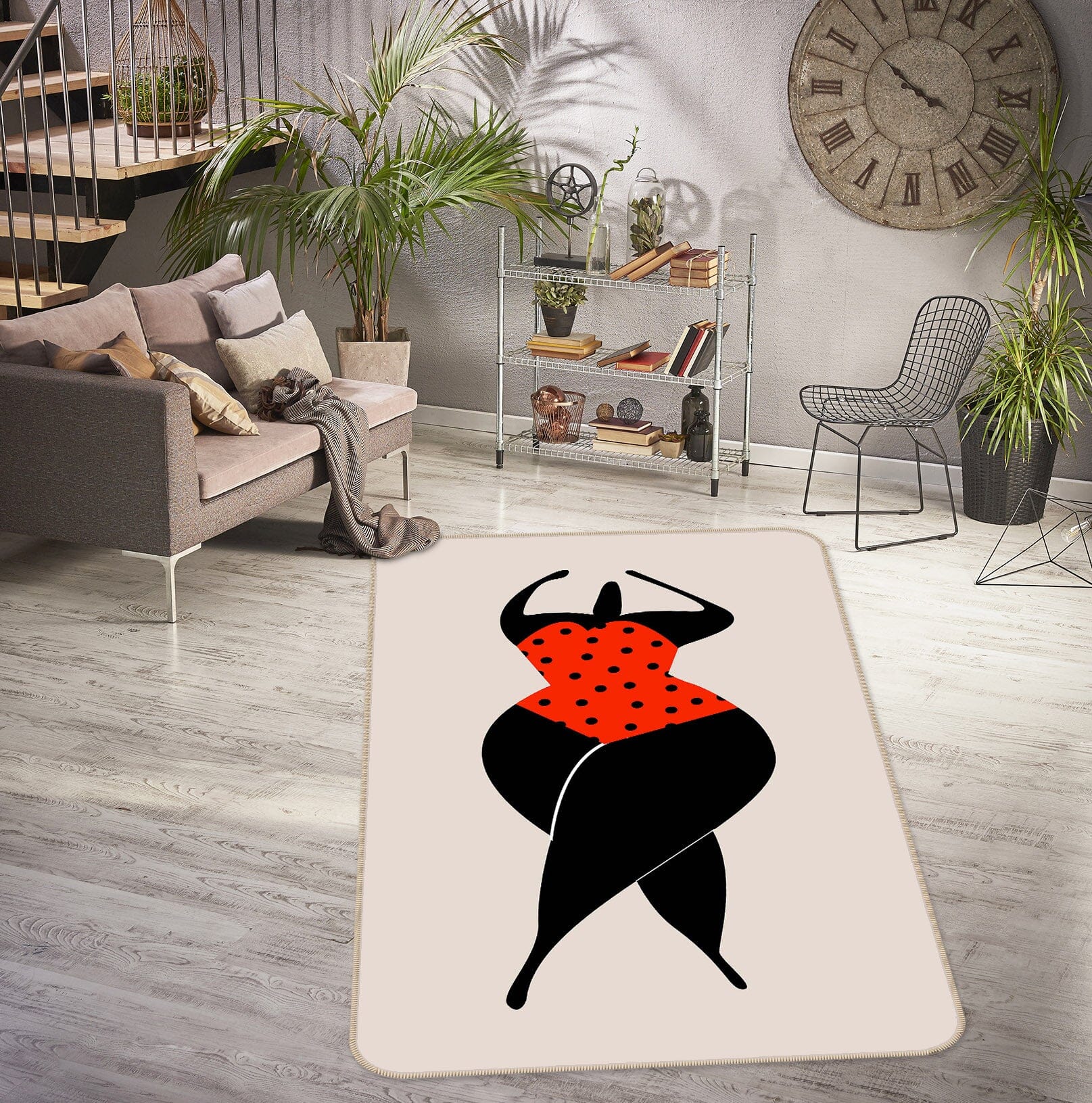 3D Red Clothes 1032 Boris Draschoff Rug Non Slip Rug Mat Mat AJ Creativity Home