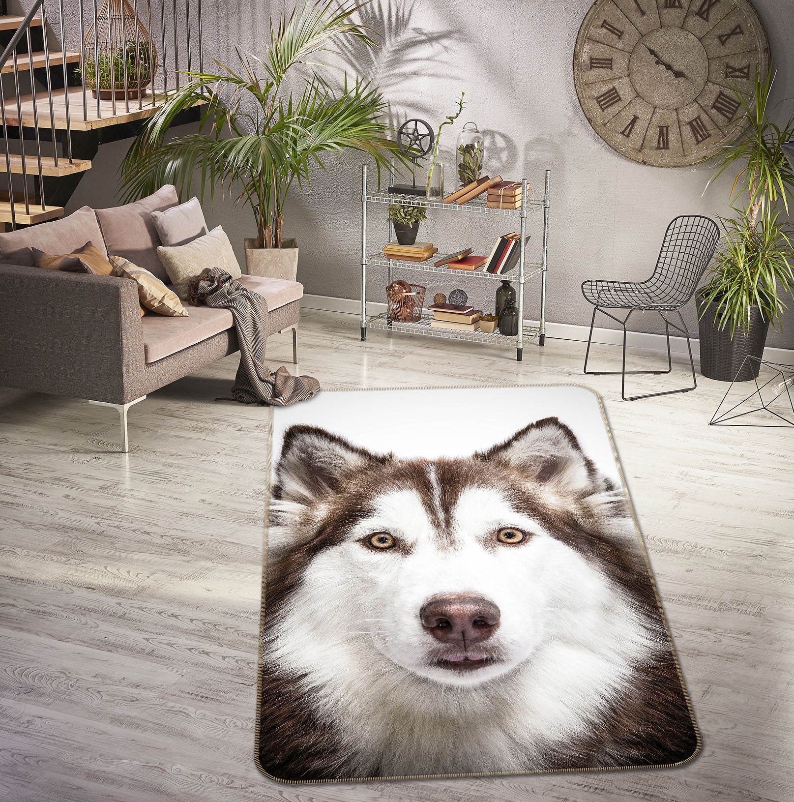 3D Husky 38193 Animal Non Slip Rug Mat
