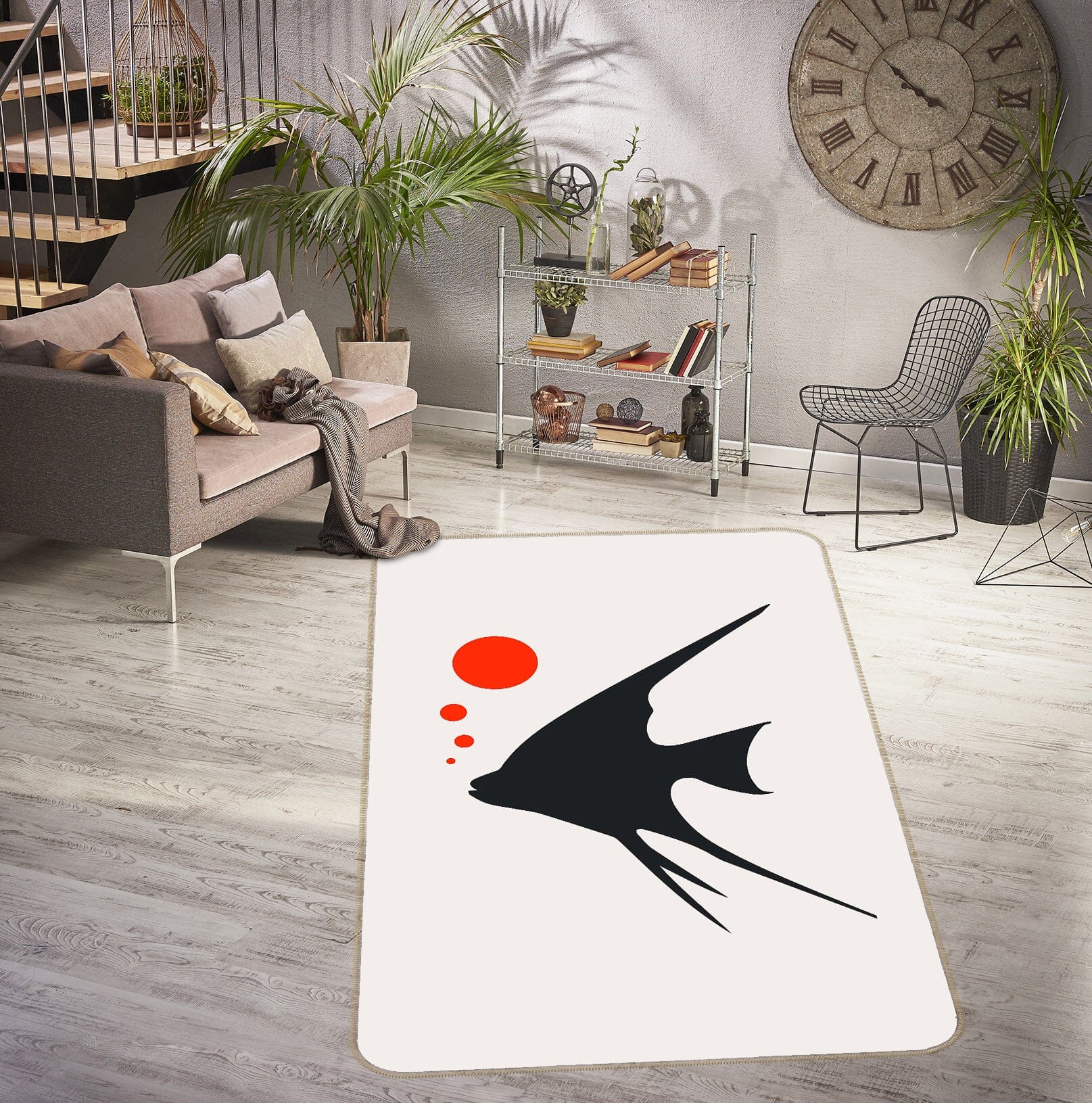 3D Fish Pattern 1016 Boris Draschoff Rug Non Slip Rug Mat Mat AJ Creativity Home