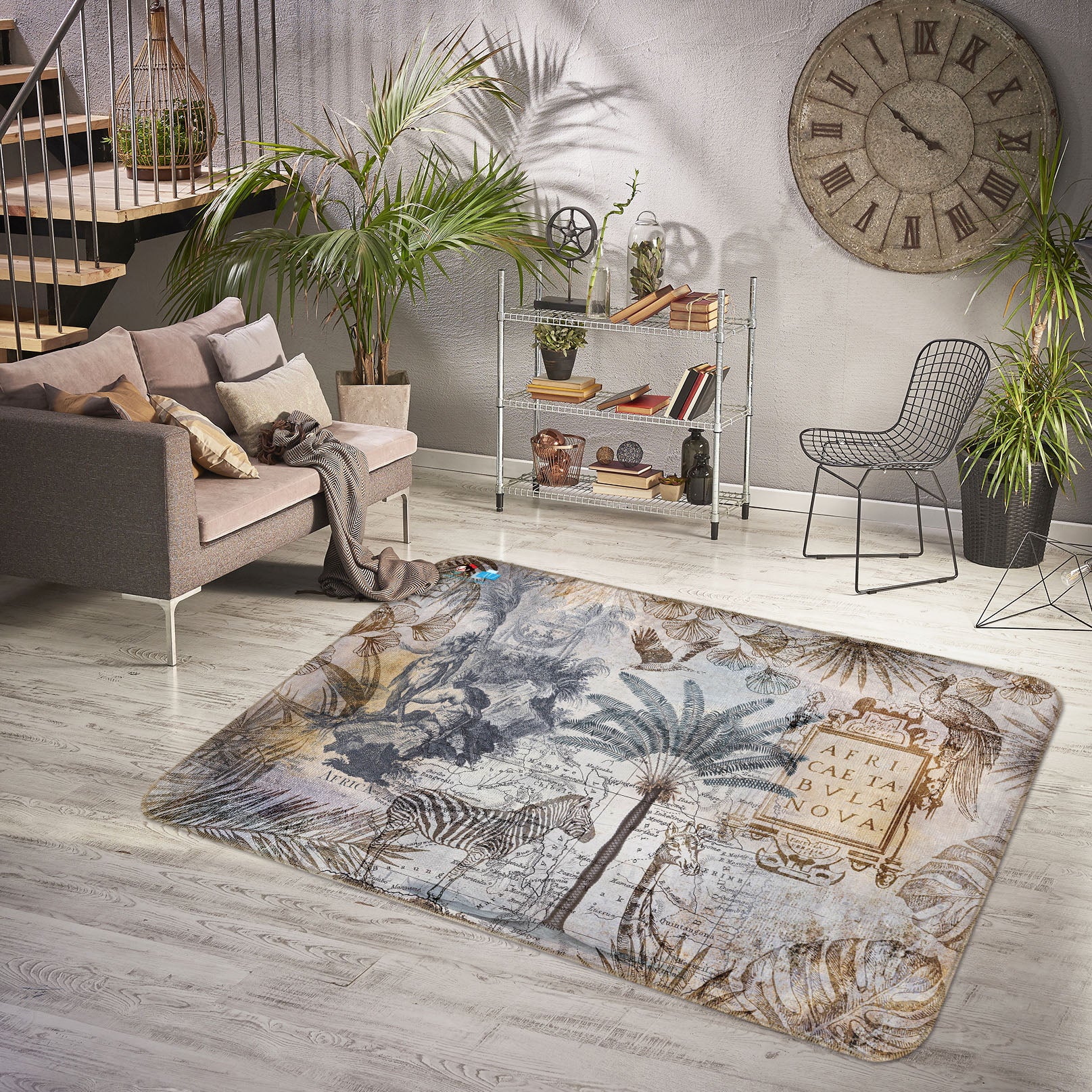 3D Forest Animal Zebra Pattern 83001 Andrea haase Rug Non Slip Rug Mat