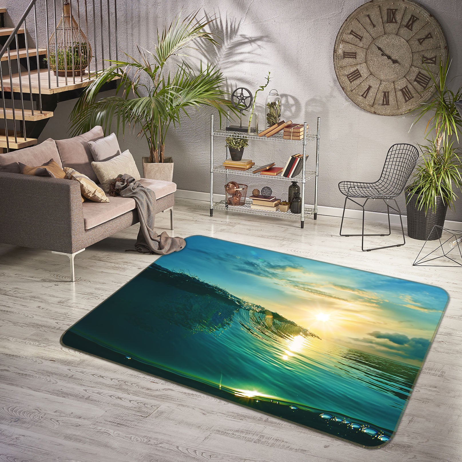 3D Sea Sunlight 36023 Non Slip Rug Mat