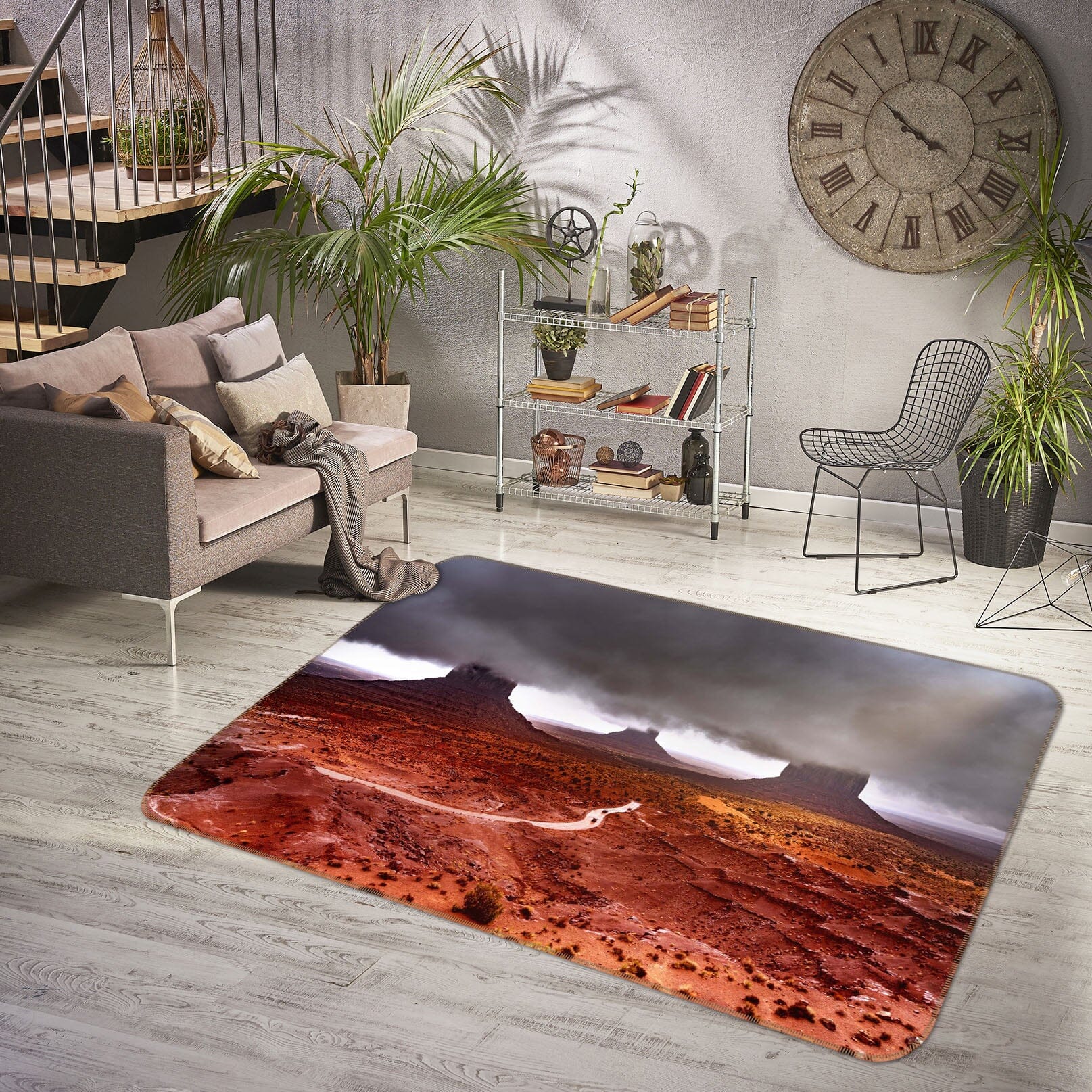 3D Red Desert 1132 Marco Carmassi Rug Non Slip Rug Mat Mat AJ Creativity Home