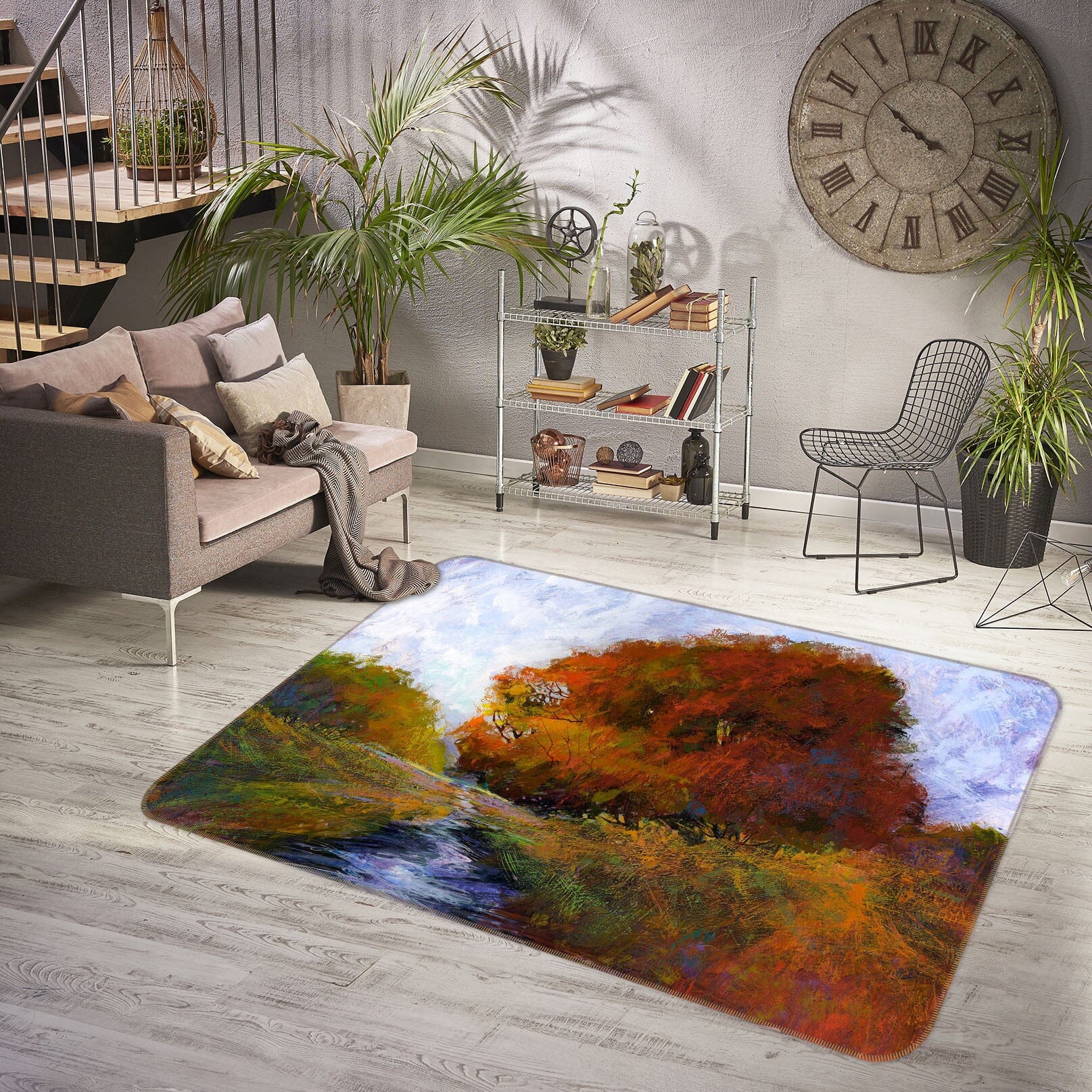 3D Autumn Forest 102 Michael Tienhaara Rug Non Slip Rug Matt Mat AJ Creativity Home