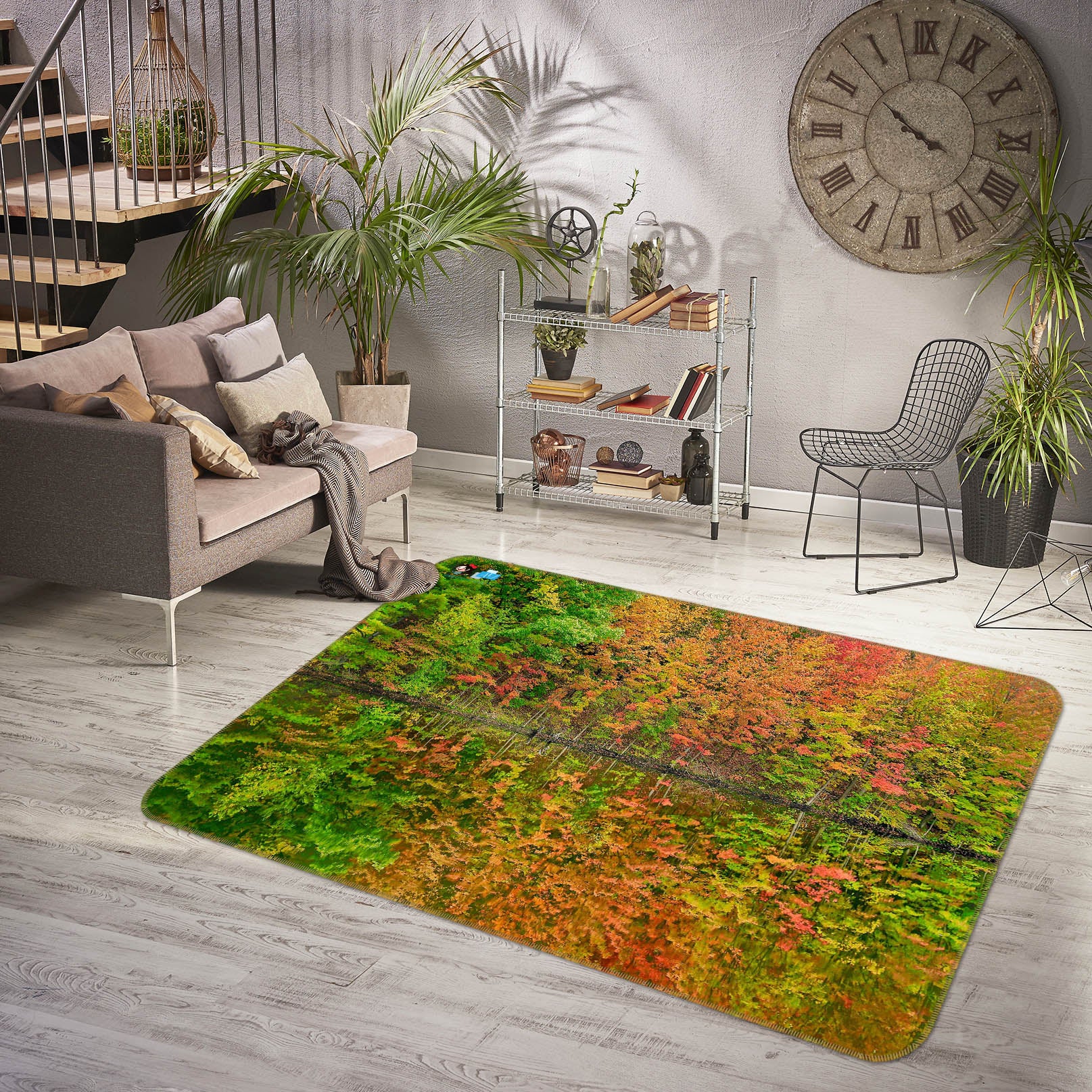 3D Fall Reflections 62043 Kathy Barefield Rug Non Slip Rug Mat