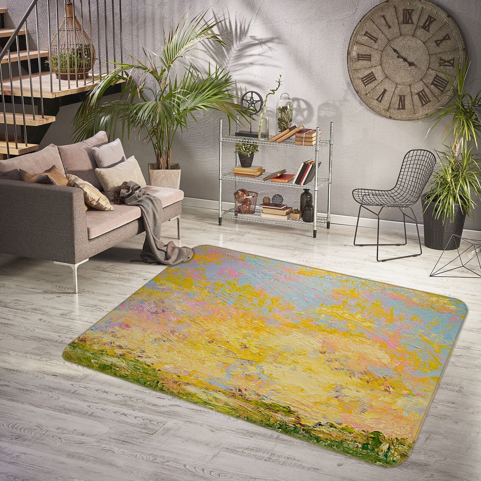 3D Yellow Graffiti 1057 Allan P. Friedlander Rug Non Slip Rug Mat Mat AJ Creativity Home
