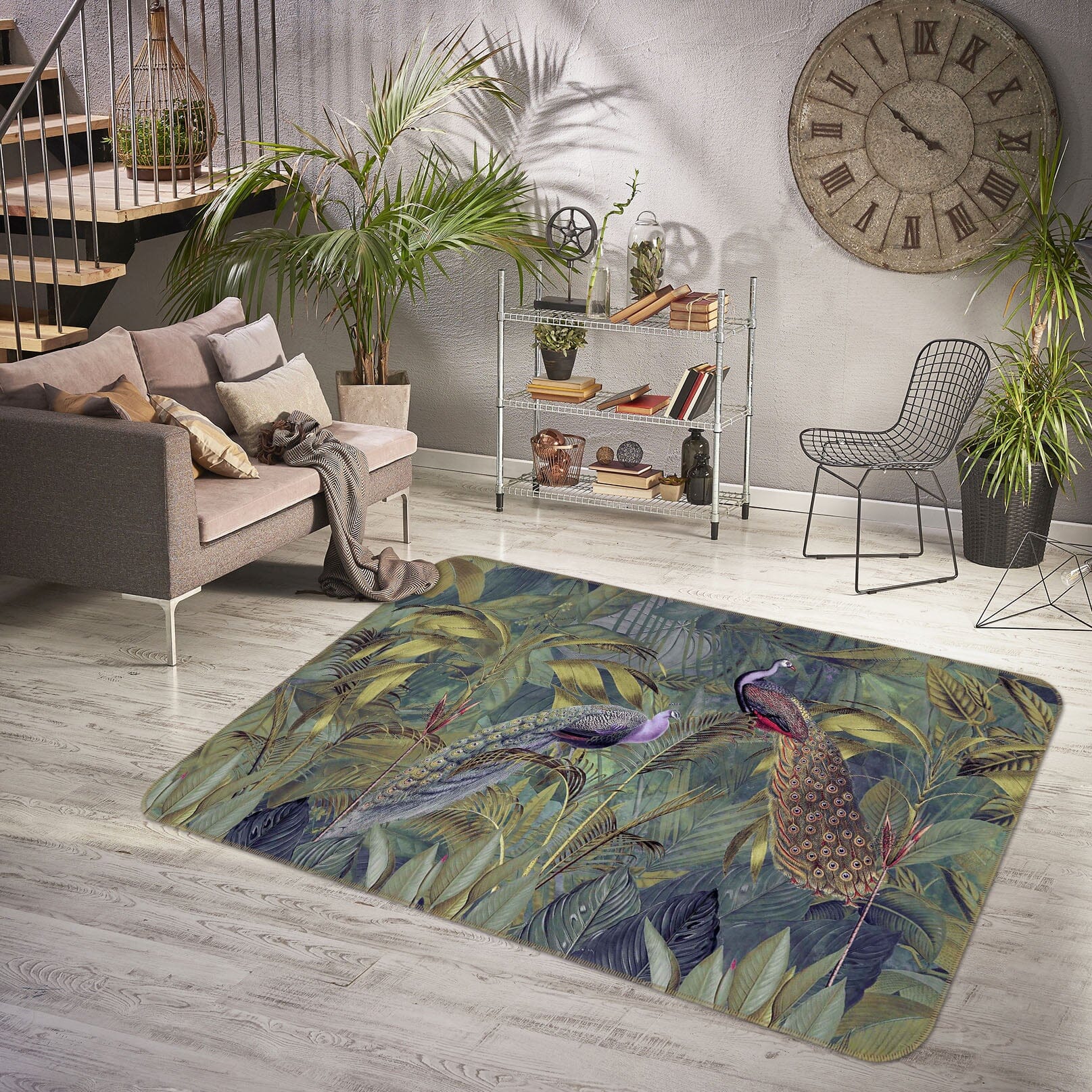 3D Peacock Home 1014 Andrea haase Rug Non Slip Rug Mat Mat AJ Creativity Home