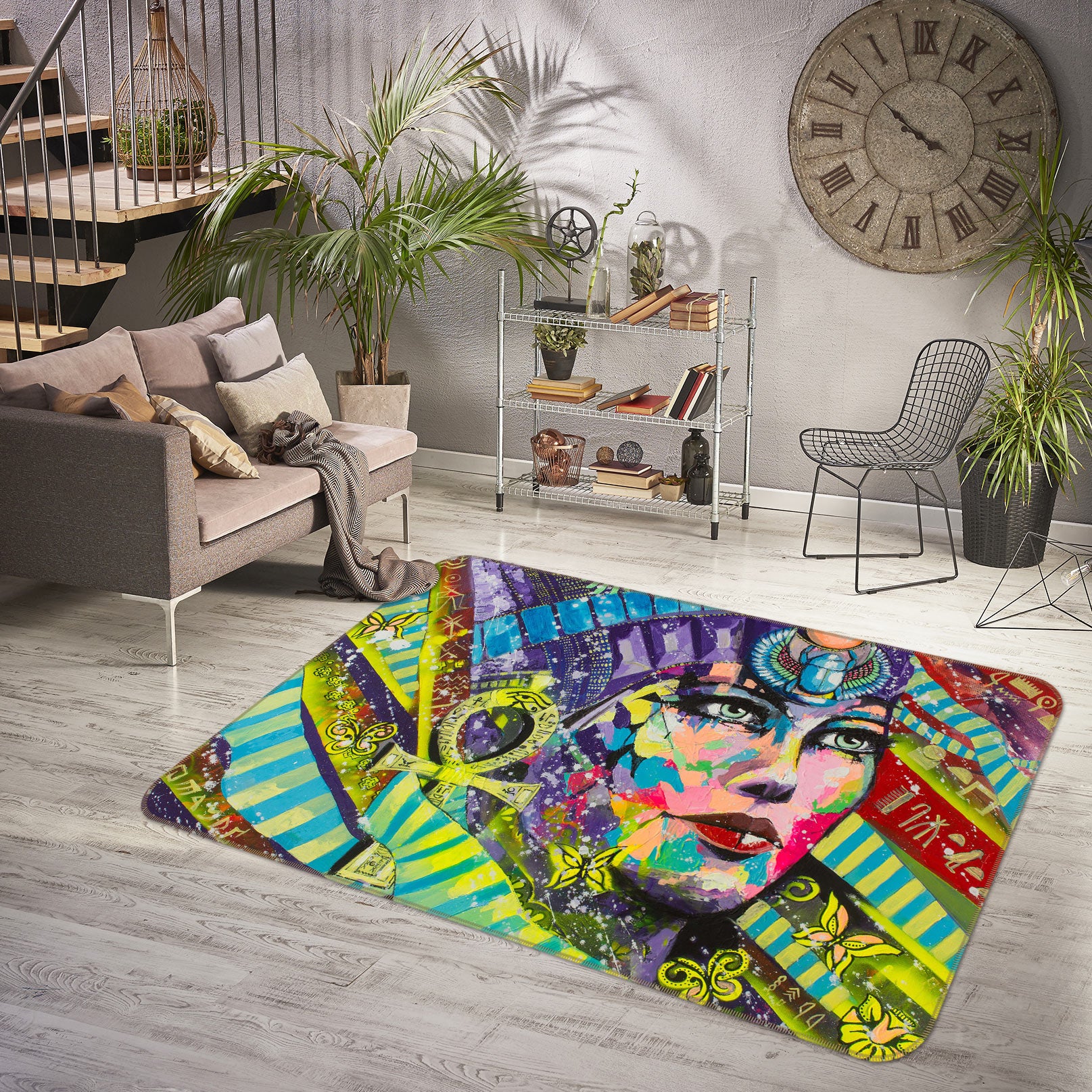 3D Oil Painting Woman 1016 Non Slip Rug Mat